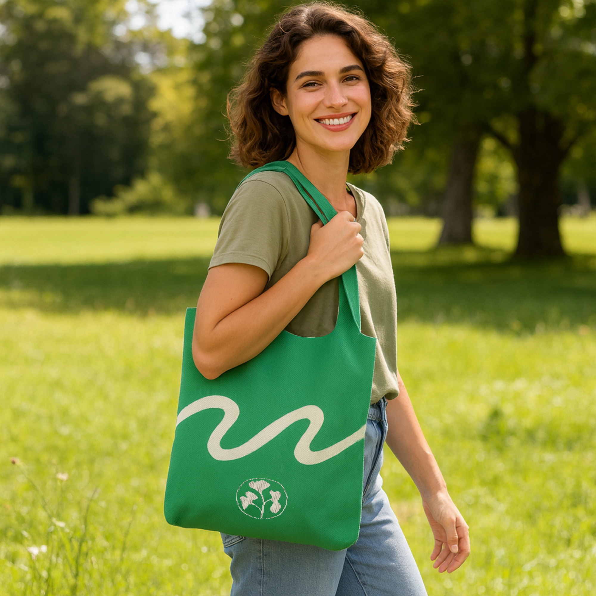 Large Capacity Knitted Shoulder Bag - Image 5