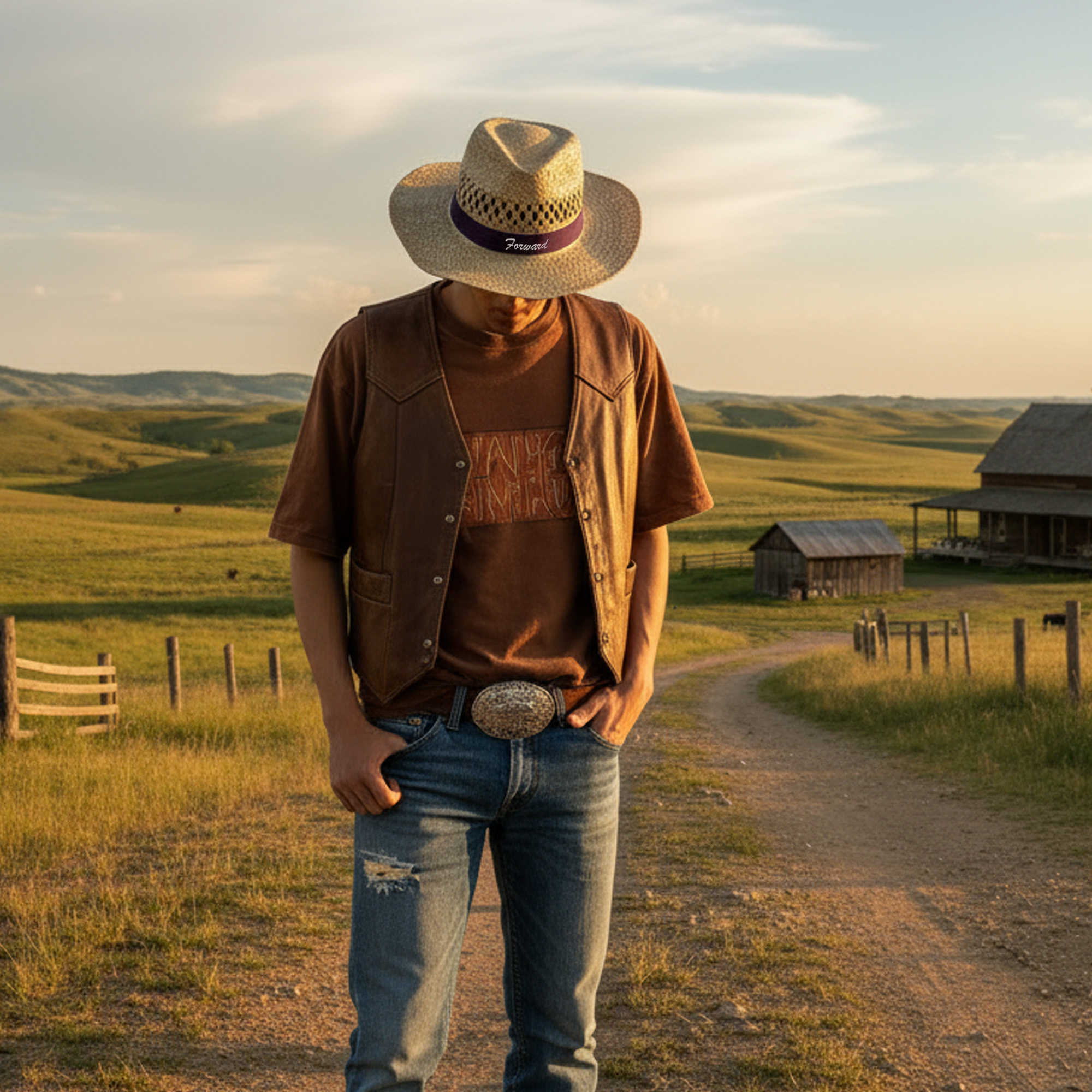 Cowboy Straw Hat - Image 6