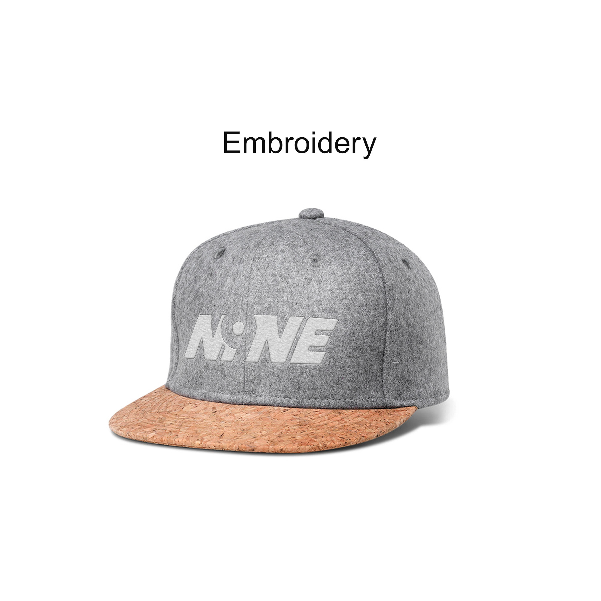 6 Panel Flat Cork Snapback Cap - Image 6