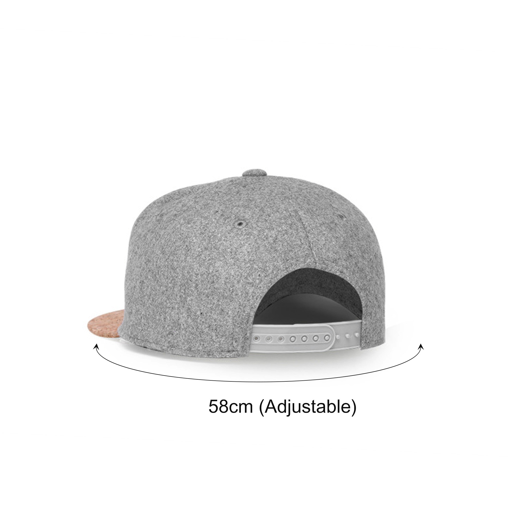 6 Panel Flat Cork Snapback Cap - Image 5