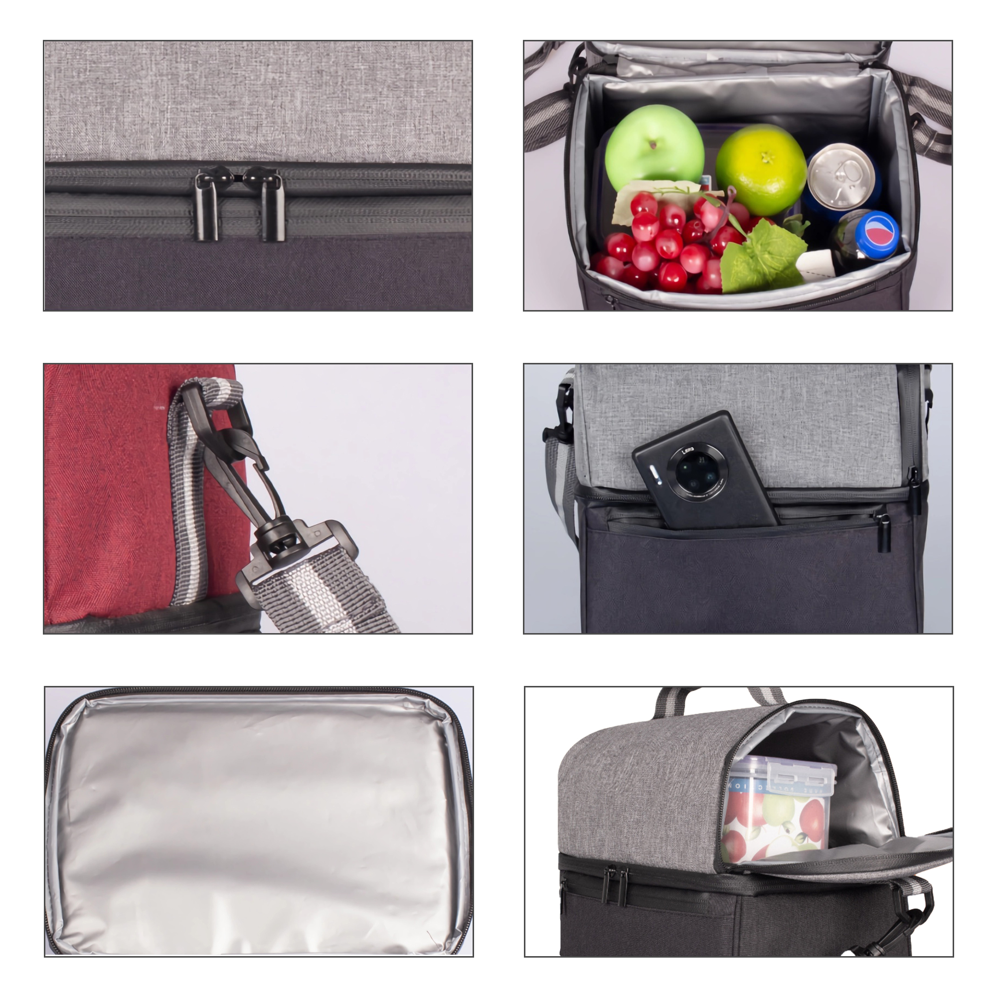 Two Compartment Lunch Bag - Image 9