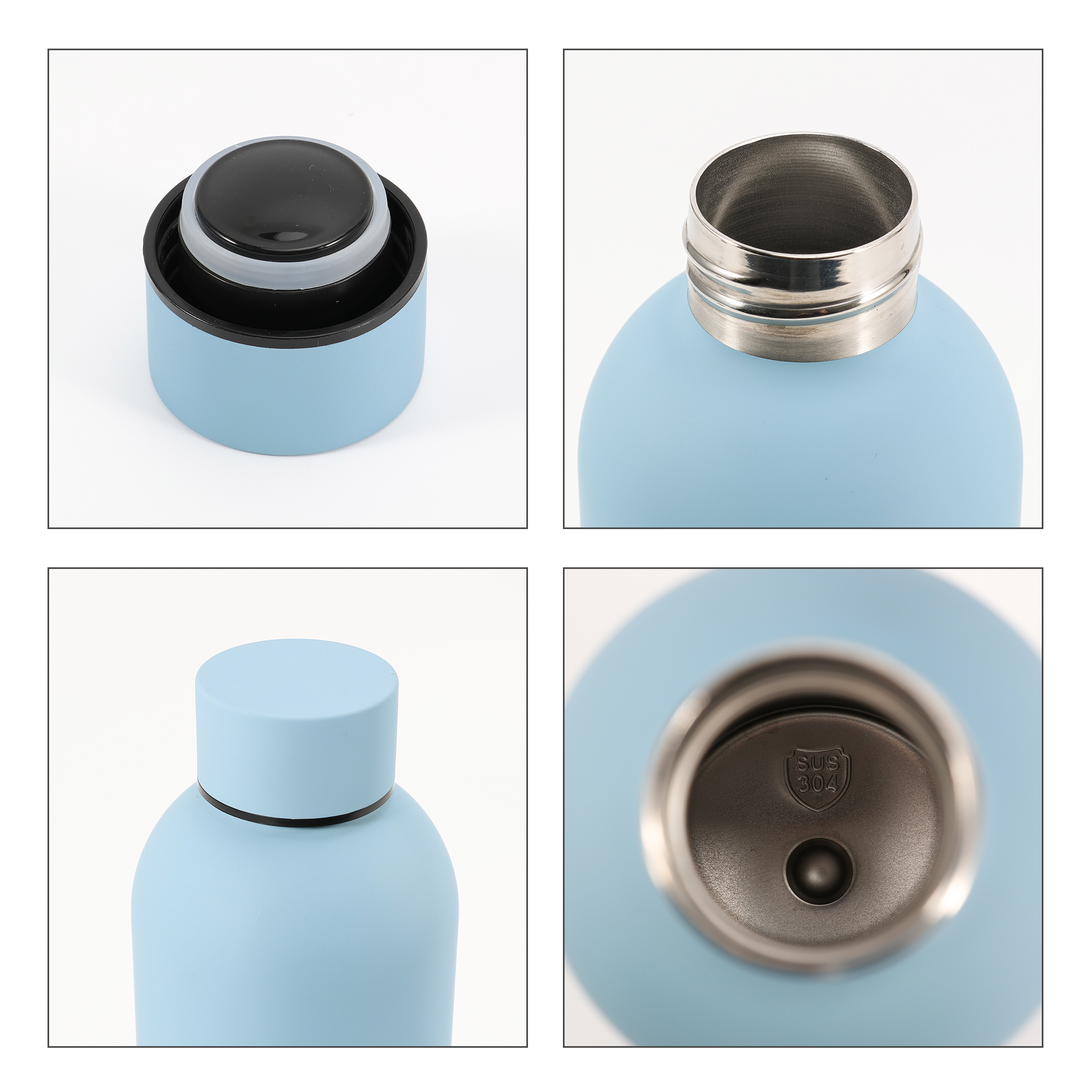 500ML Rubber Coated Double Wall Drink Bottle - Image 18