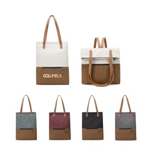 Convertible Canvas Backpack to Tote Bag