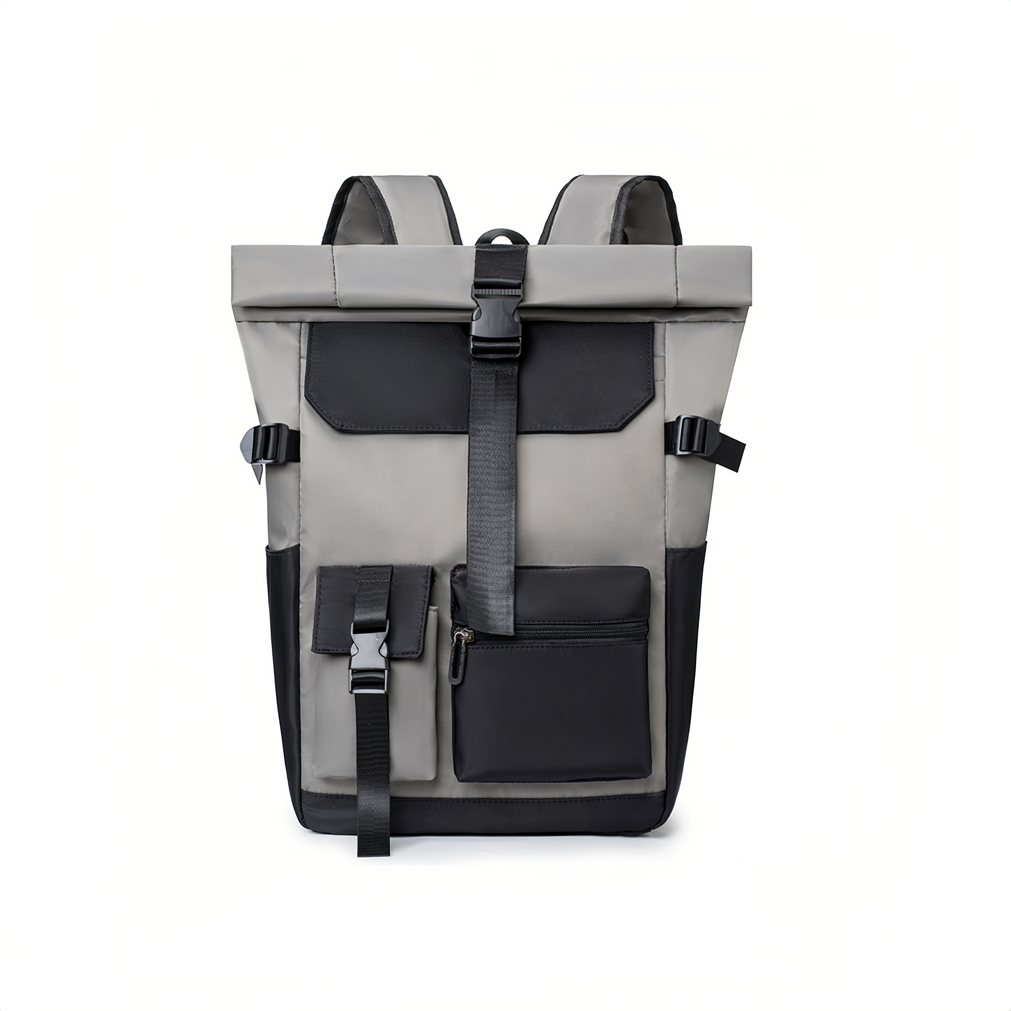 Multi-pocket Roll Top Backpack - Image 4