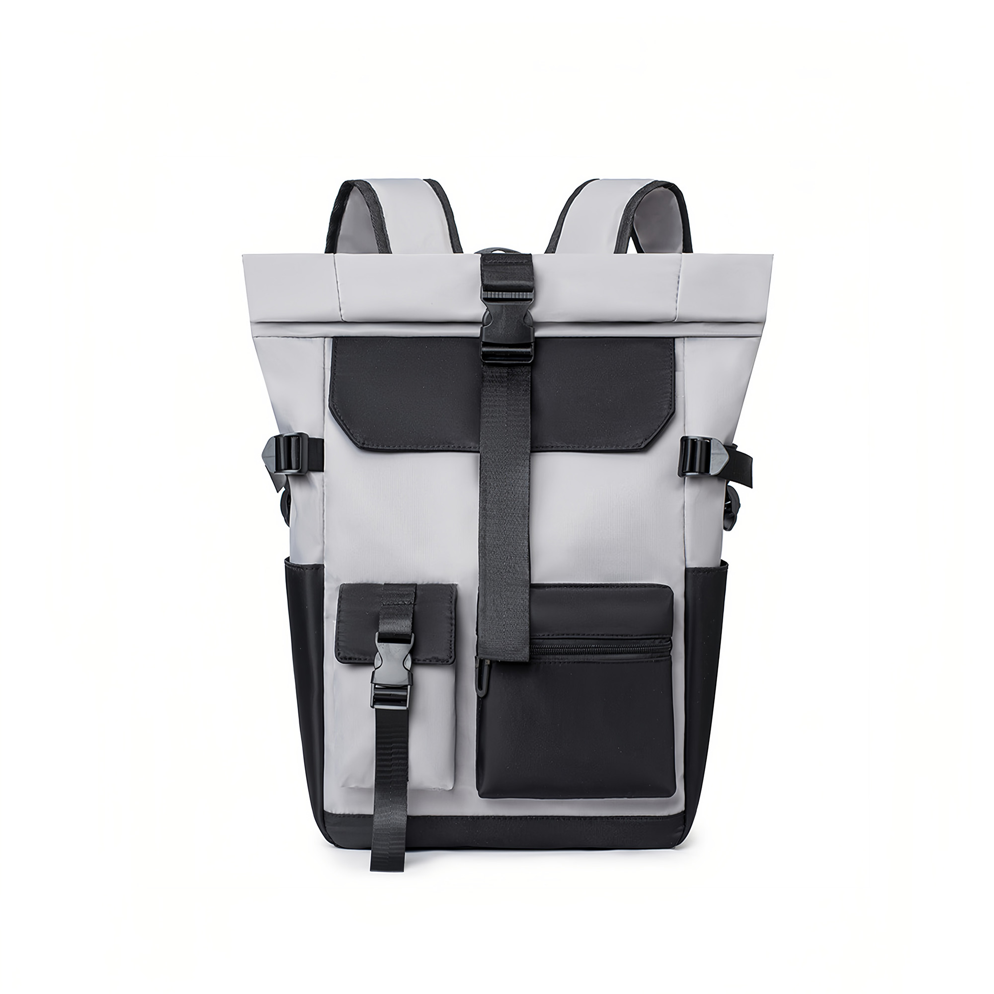 Multi-pocket Roll Top Backpack - Image 3