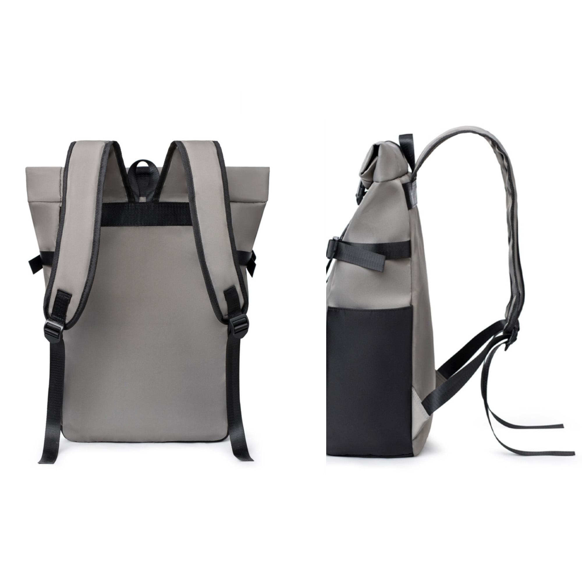 Multi-pocket Roll Top Backpack - Image 7