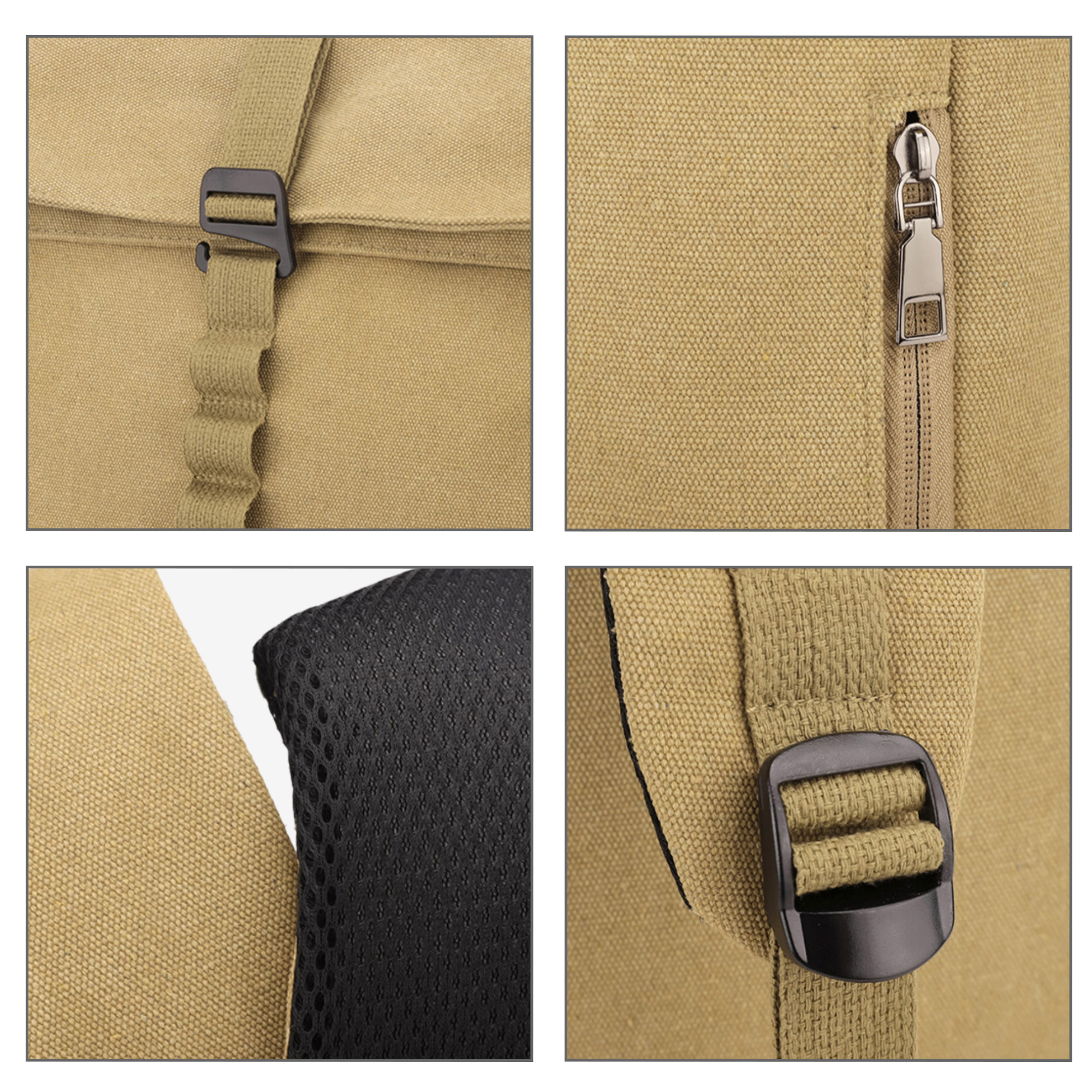 Canvas Roll Top Vintage Backpack - Image 11