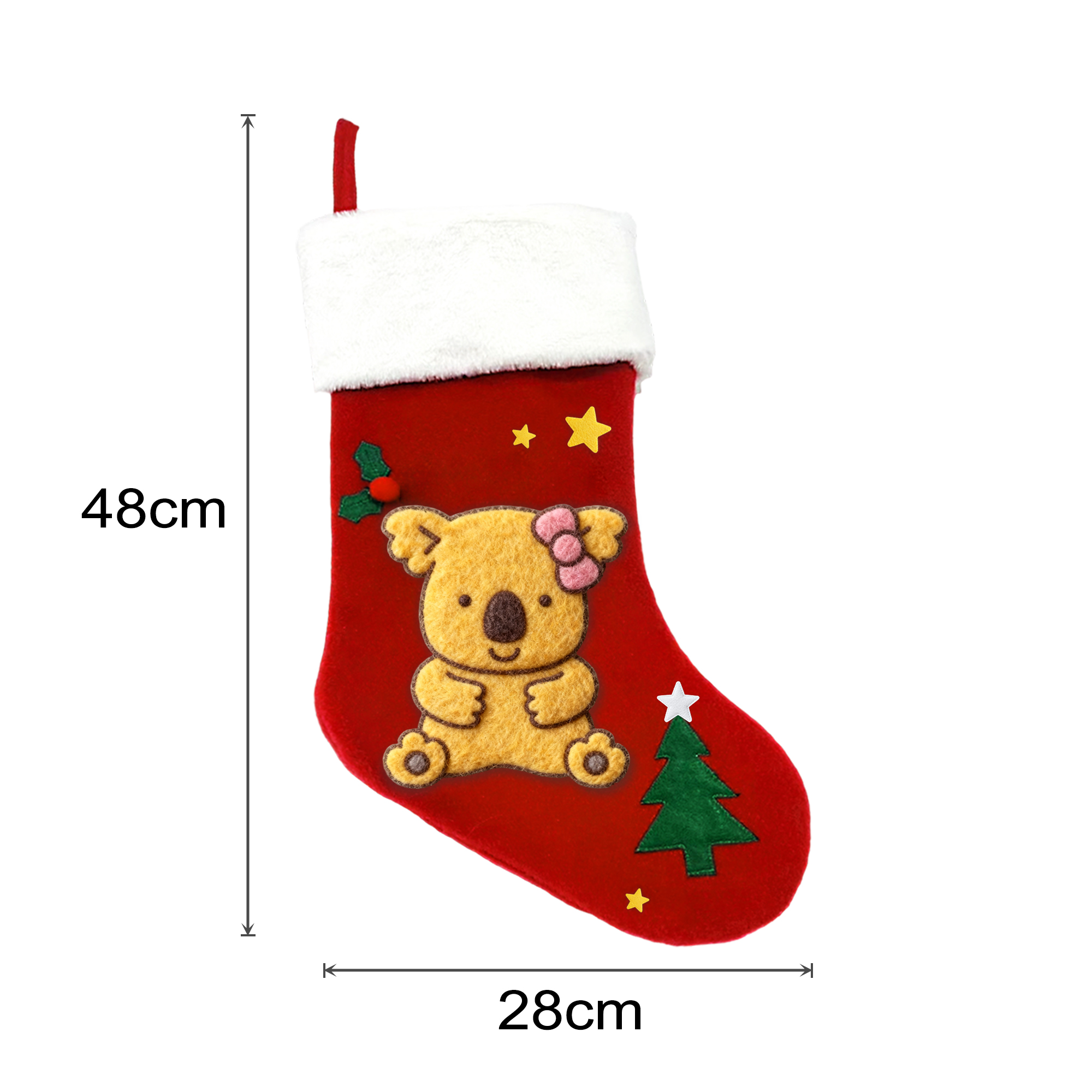 Custom Felt Patch Christmas Stocking - Image 2