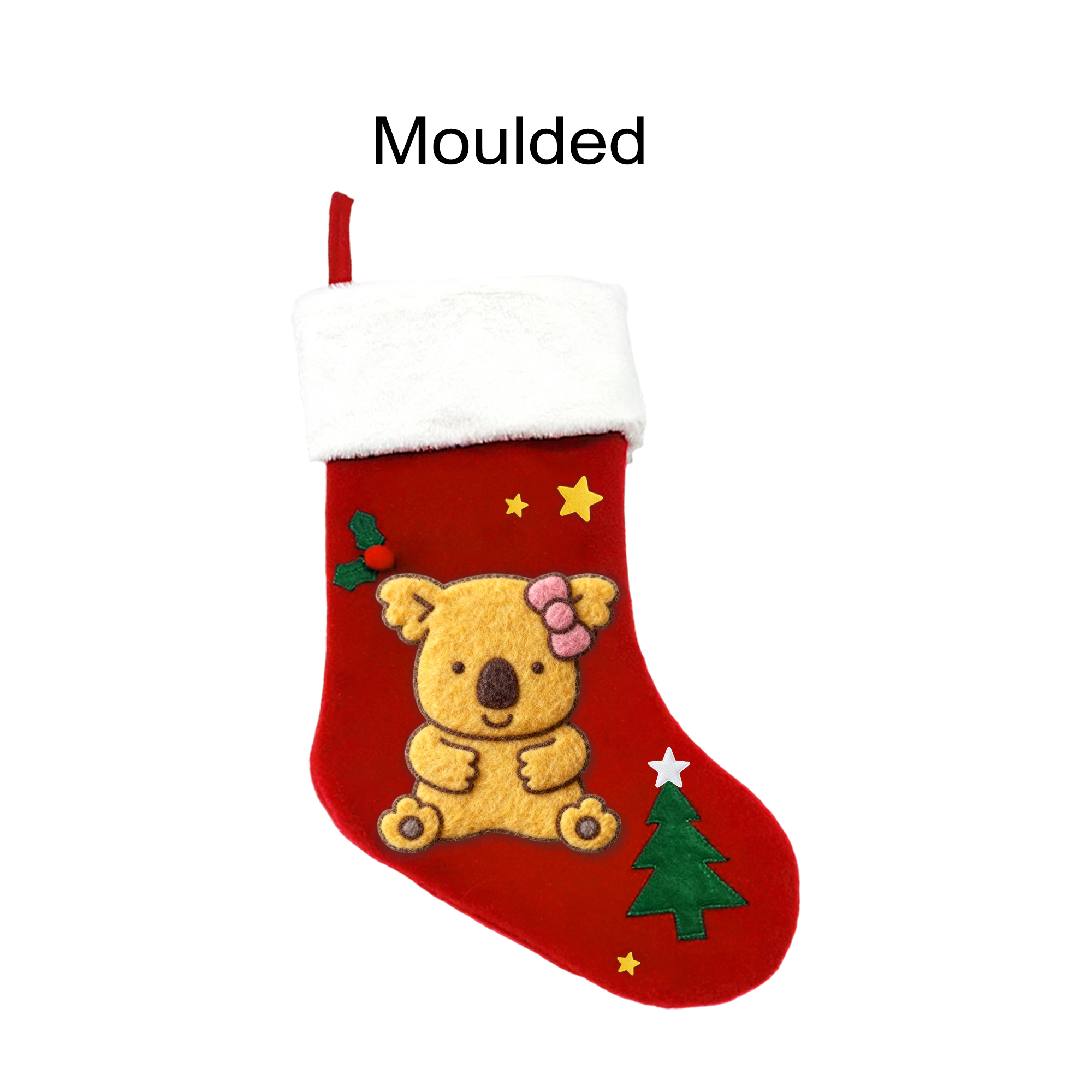 Custom Felt Patch Christmas Stocking - Image 3