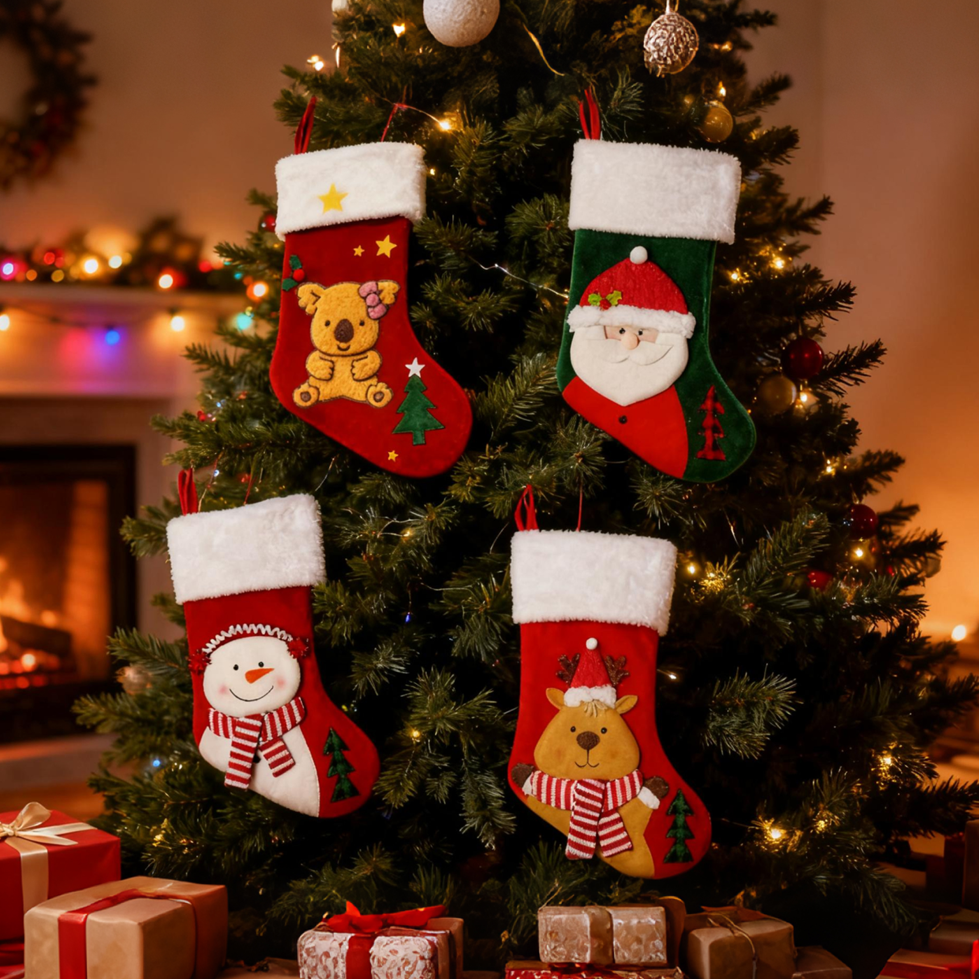 Custom Felt Patch Christmas Stocking - Image 5