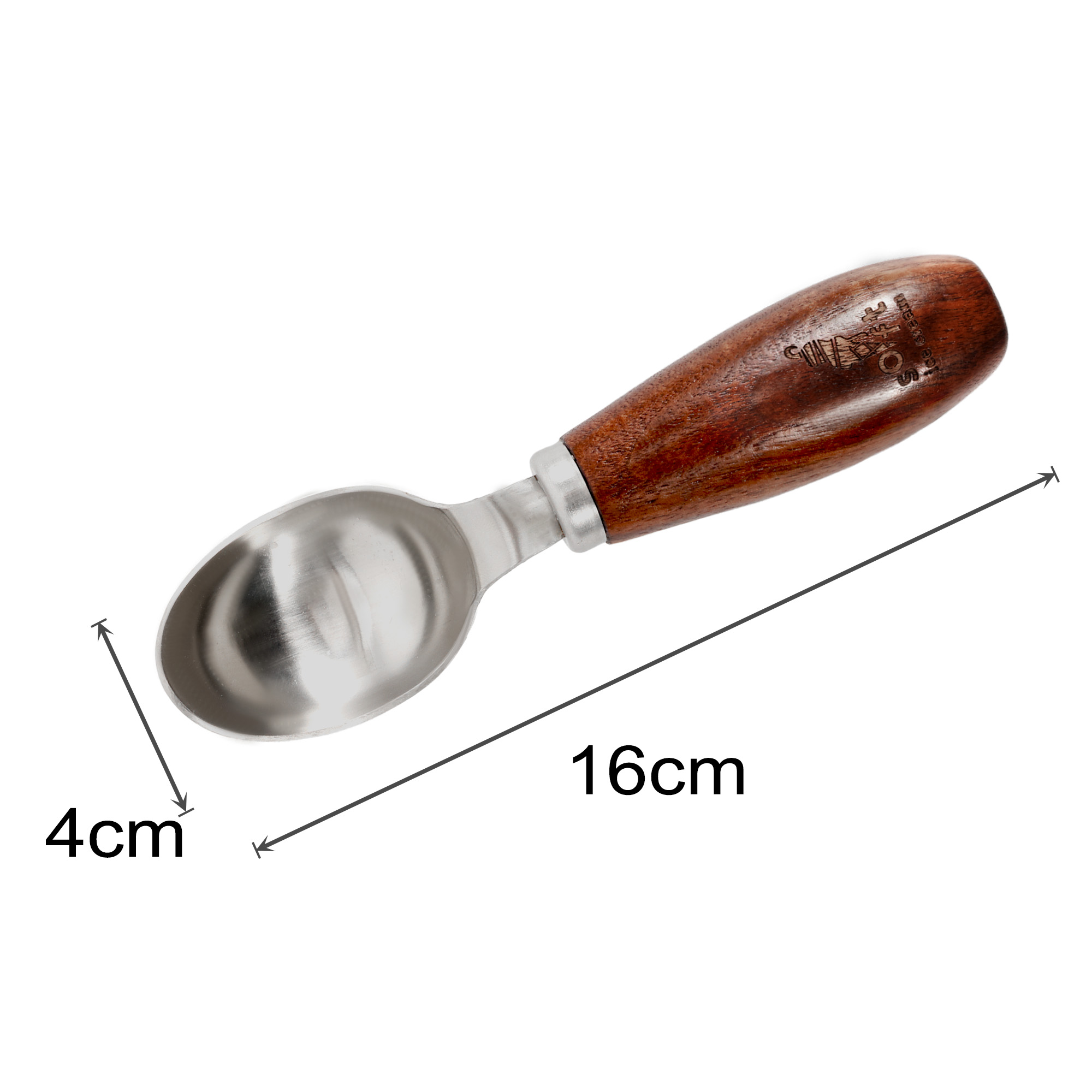 Wood Handle Ice Cream Scoop - Image 2