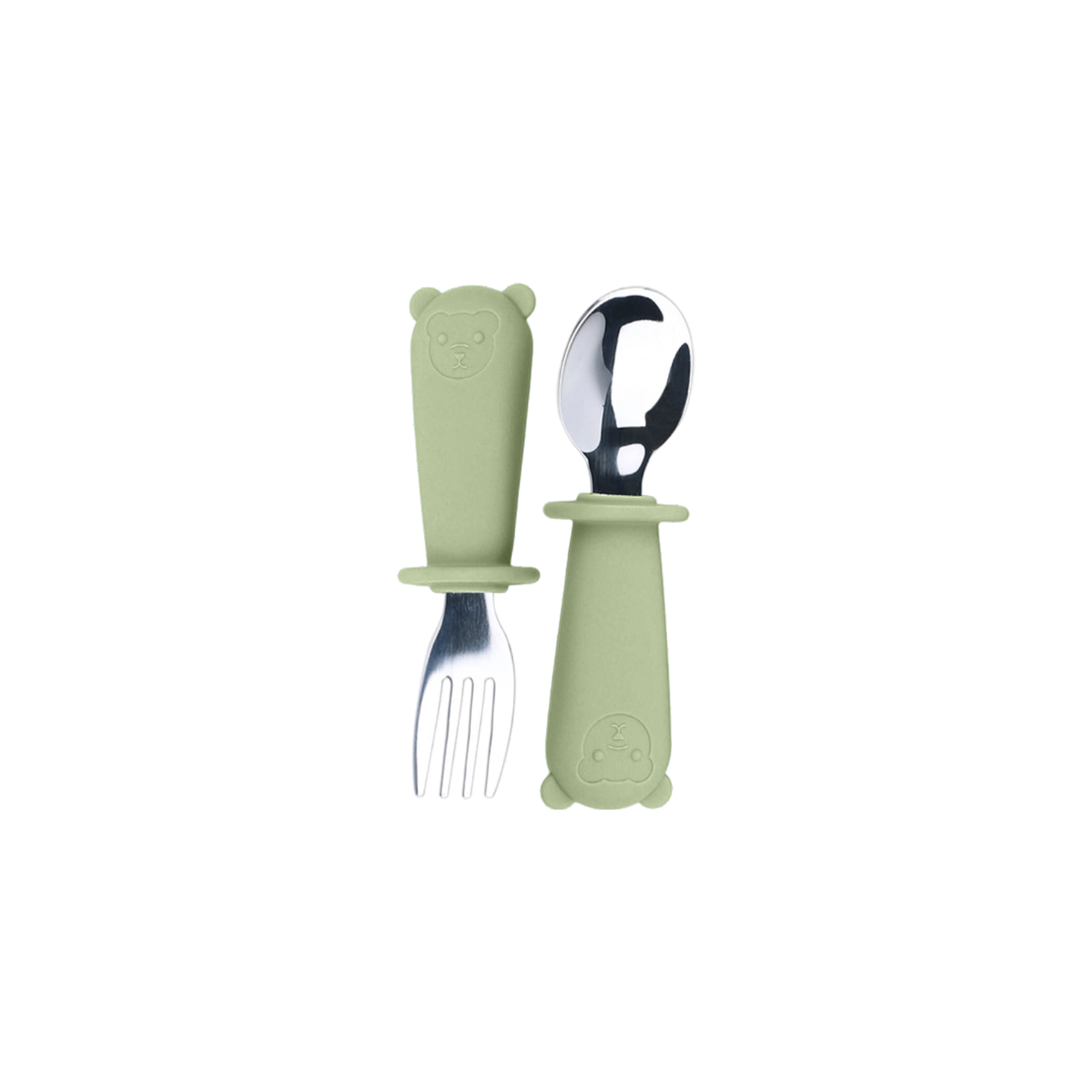 Silicone Stainless Steel Kids Cutlery - Image 3