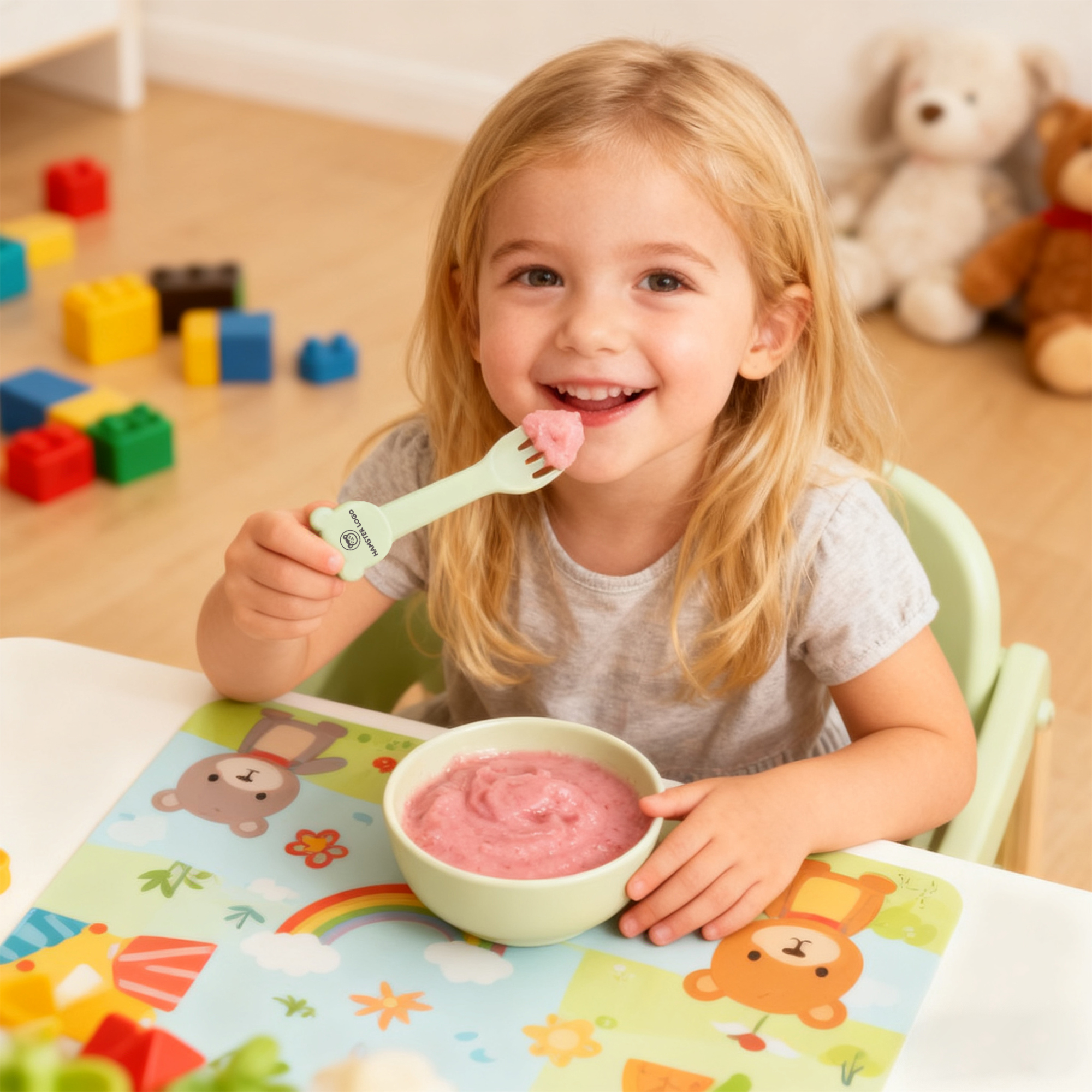 Bear Shape Silicone Kids Cutlery - Image 10