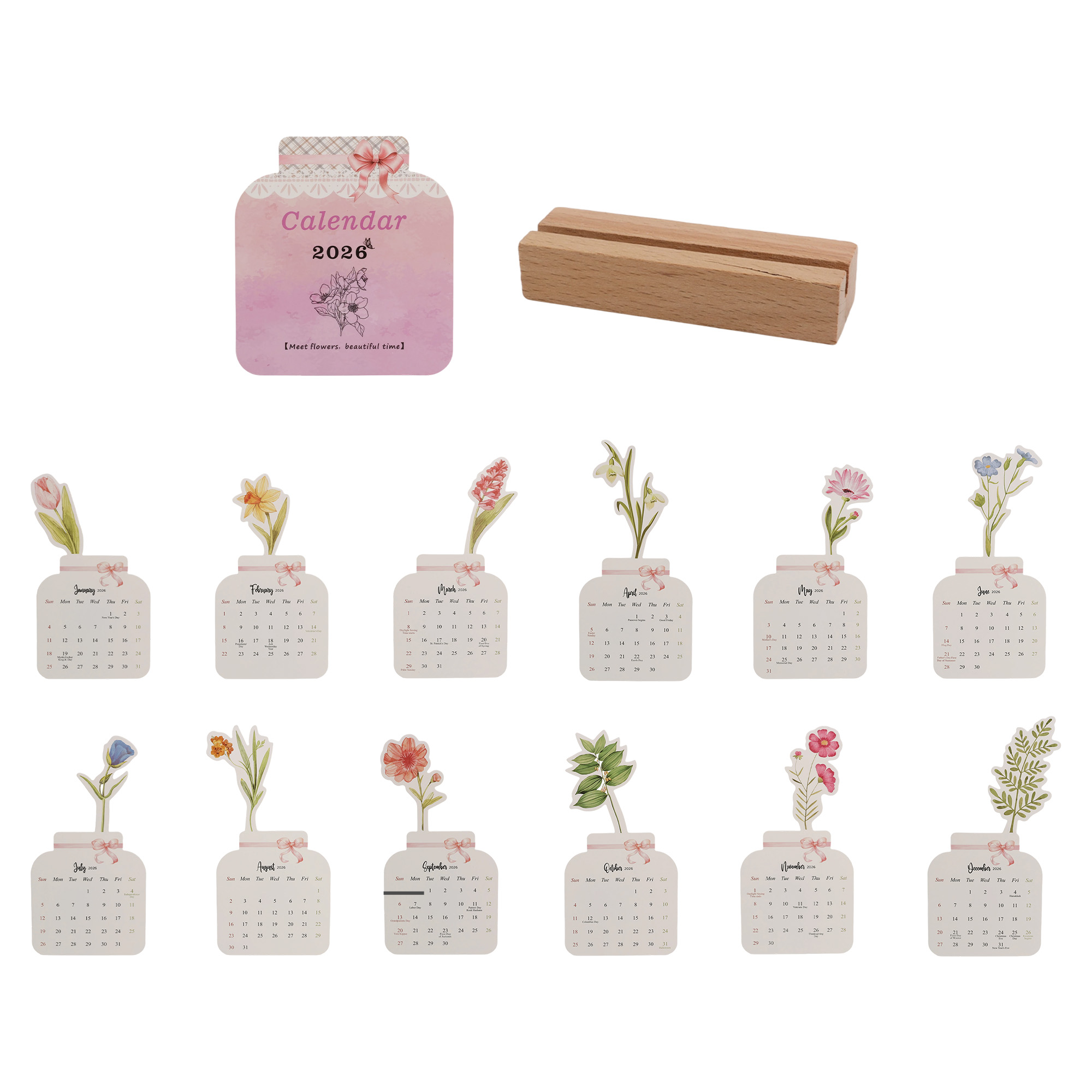 Flowers Desk Calendar - Image 2