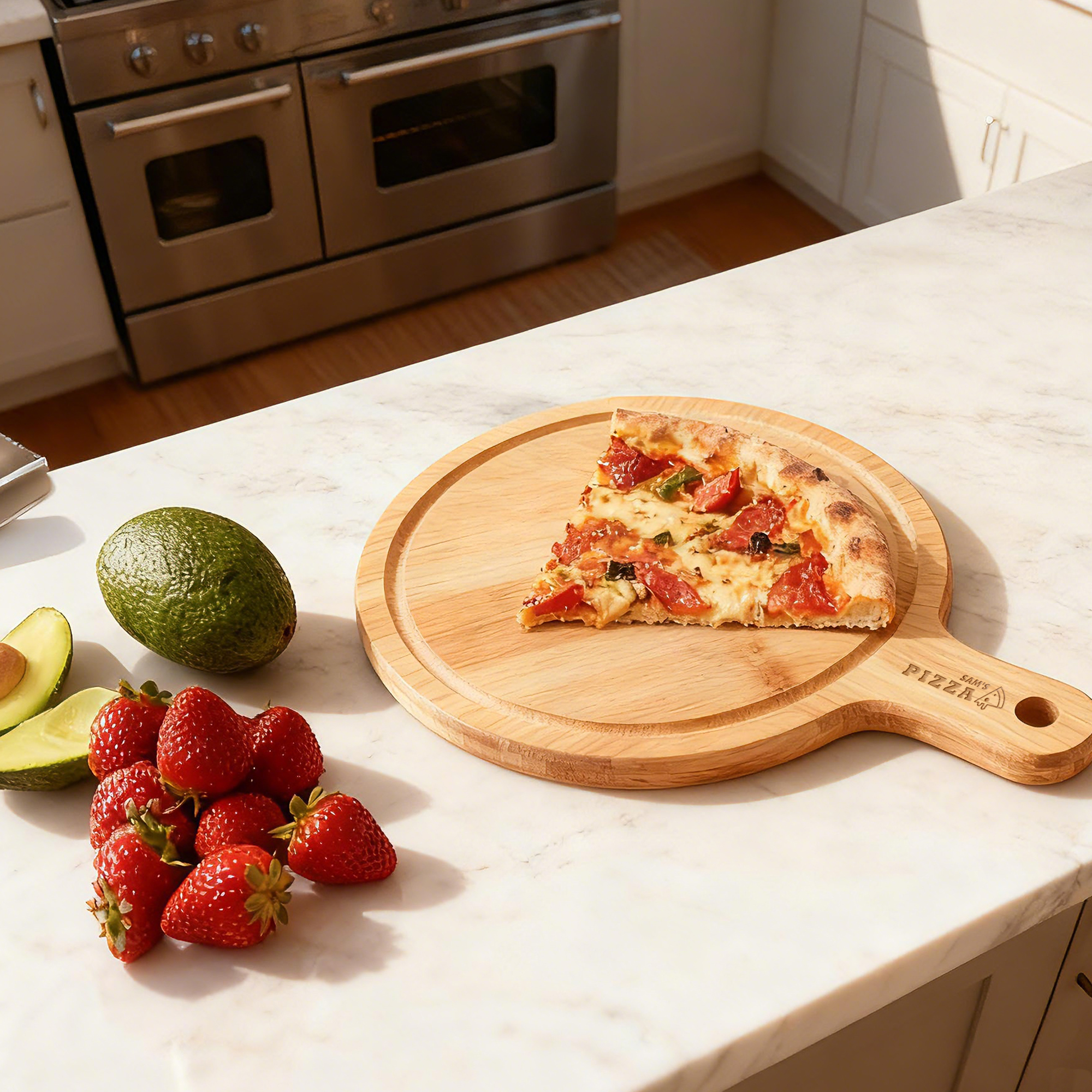 Bamboo Wood Pizza Tray - Image 5
