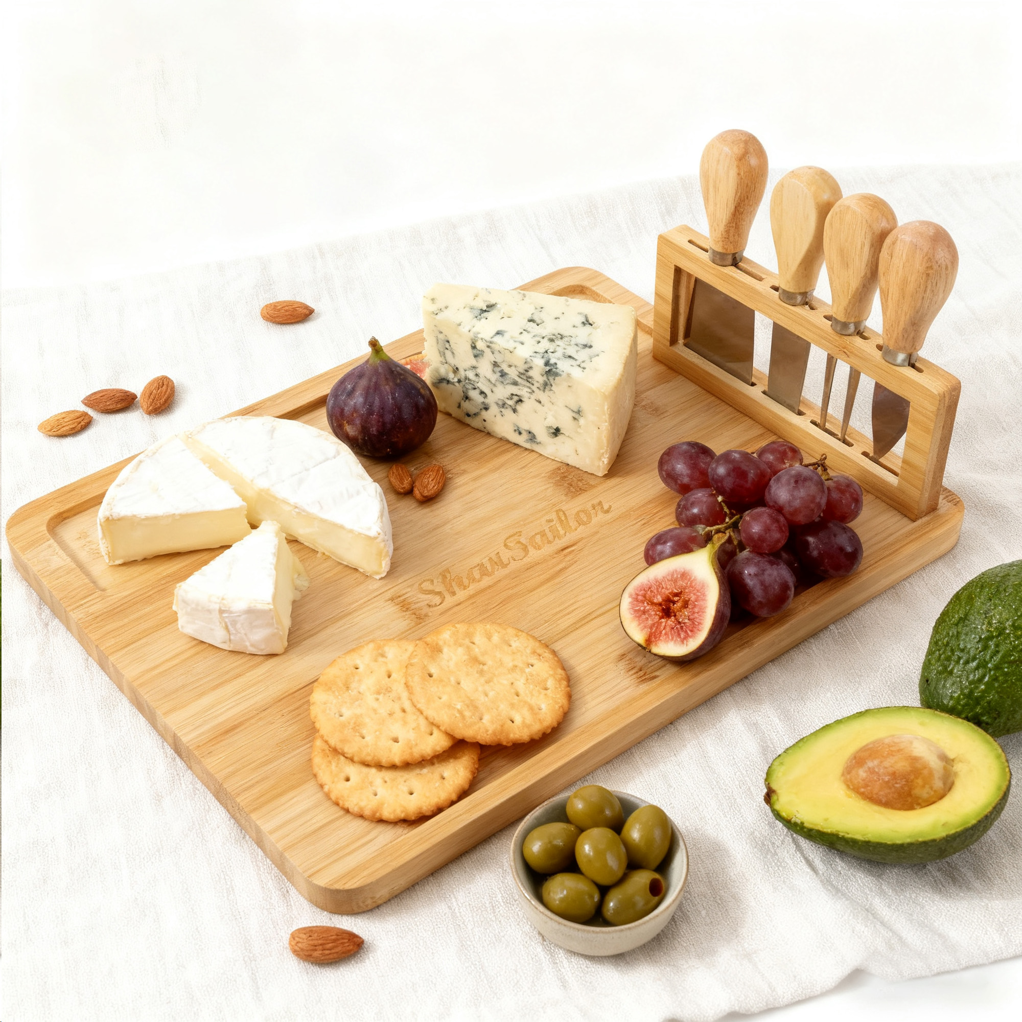Bamboo Cheese Board Knife Set - Image 6