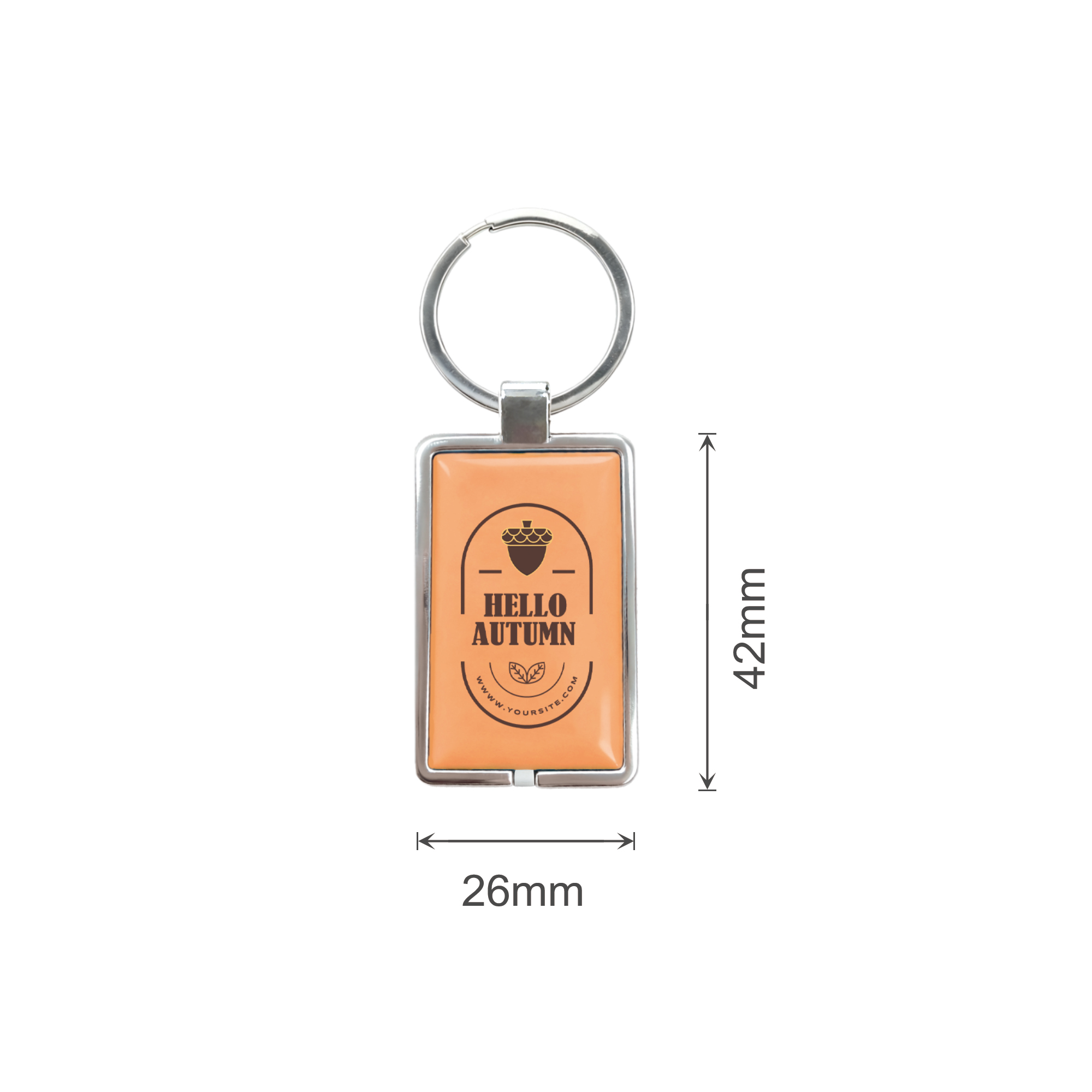 NFC Epoxy Square Tag with Metal Keyring - Image 5