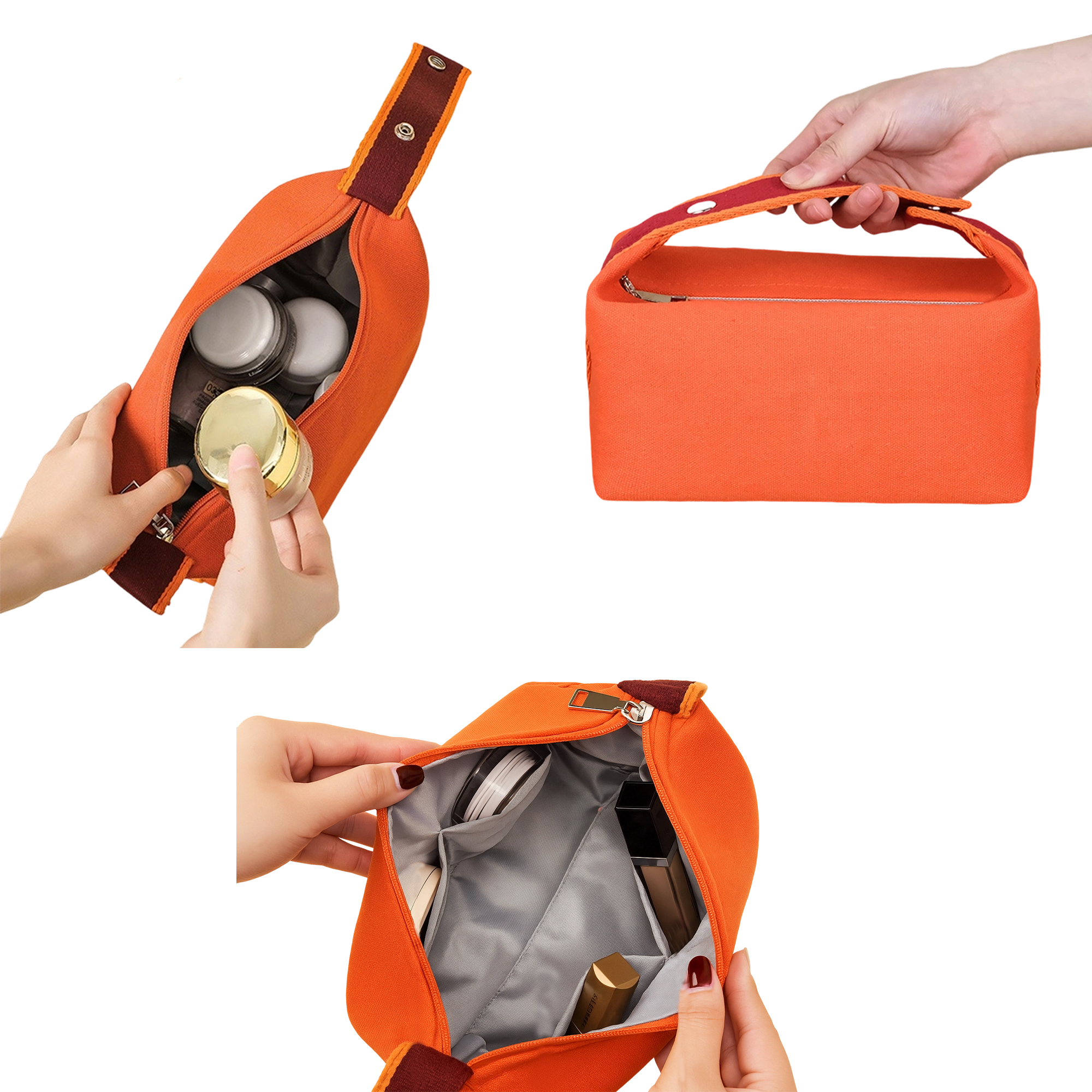 Portable Canvas Cosmetic Bag - Image 9