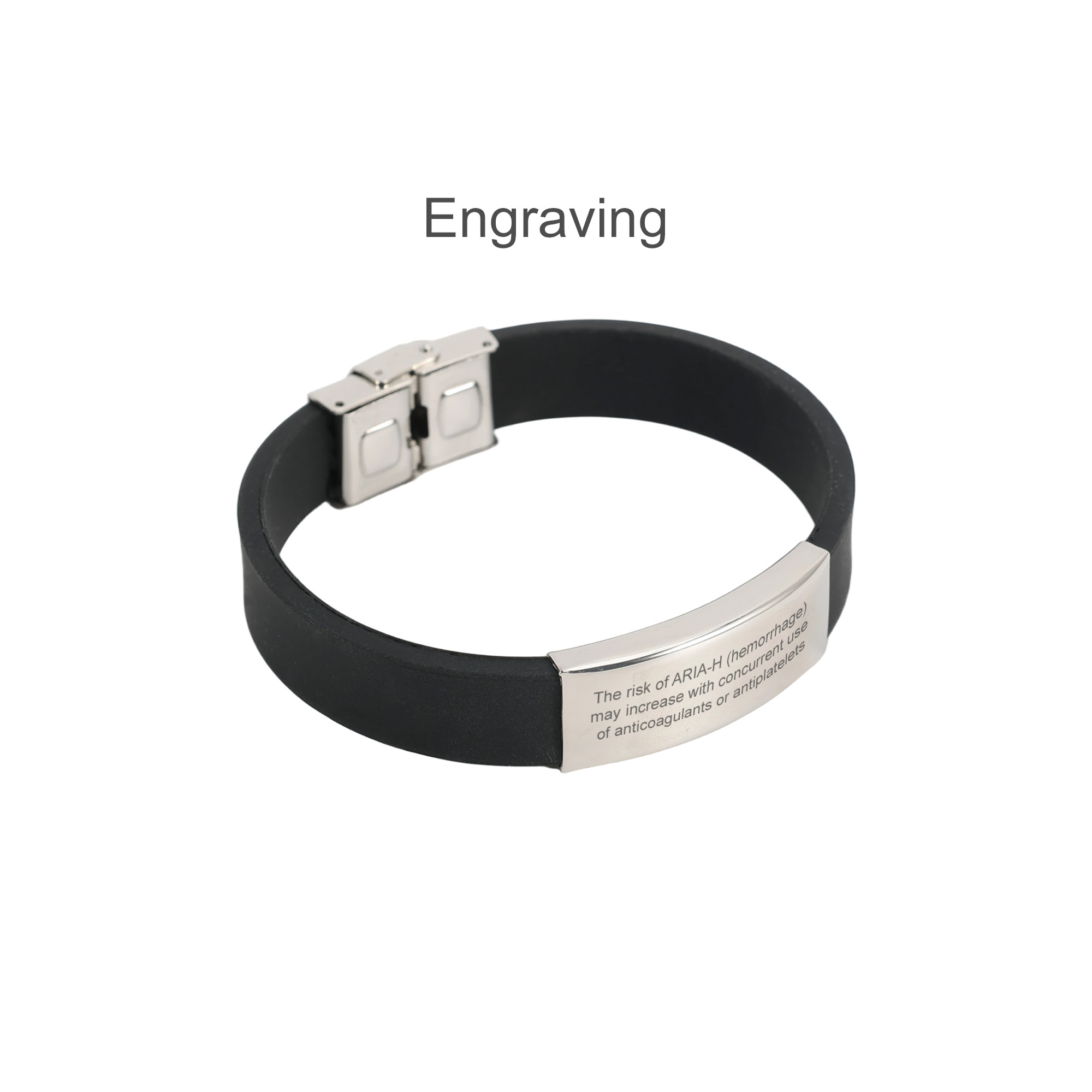 Engraved Stainless Steel Buckle Latch Bracelet - Image 6