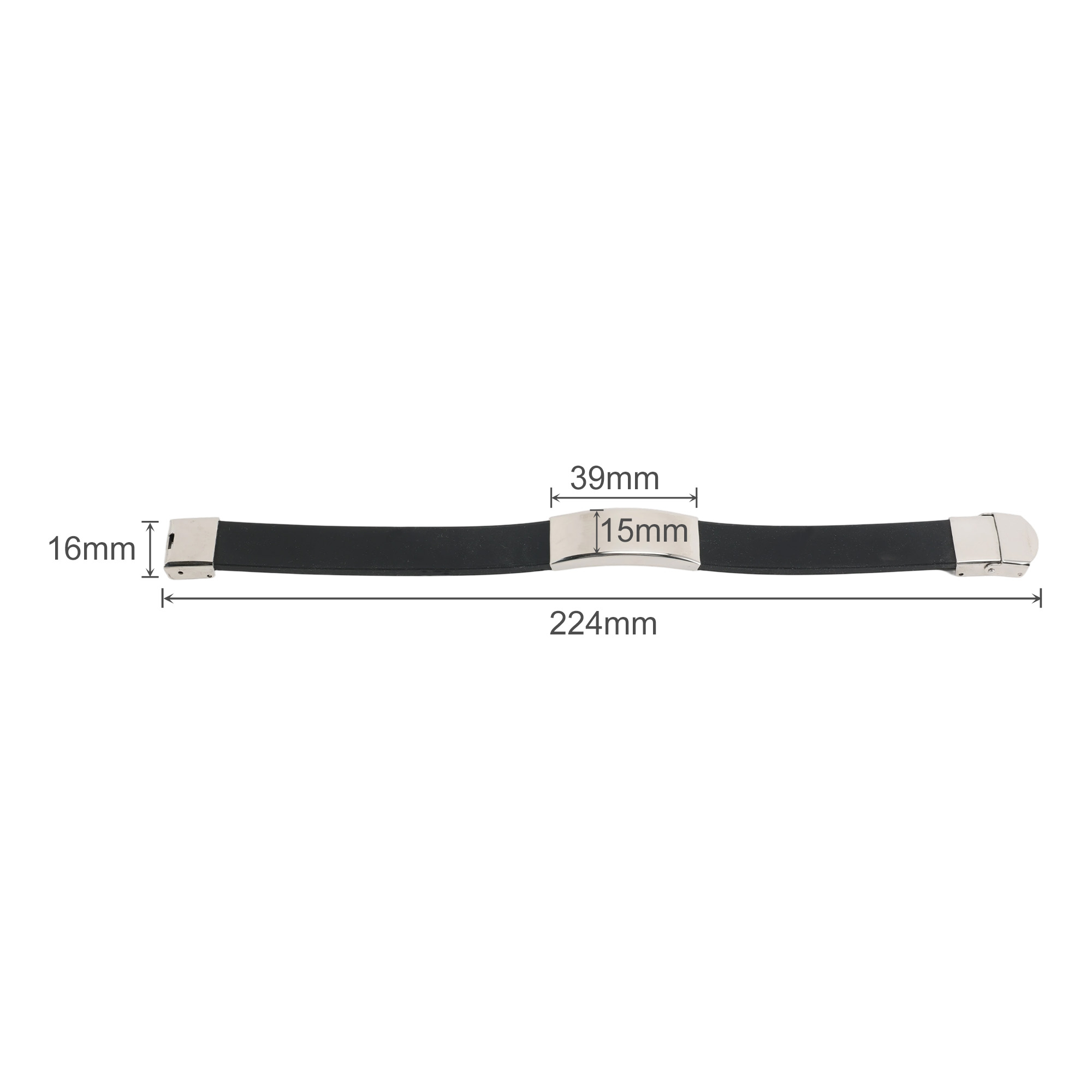 Engraved Stainless Steel Buckle Latch Bracelet - Image 5