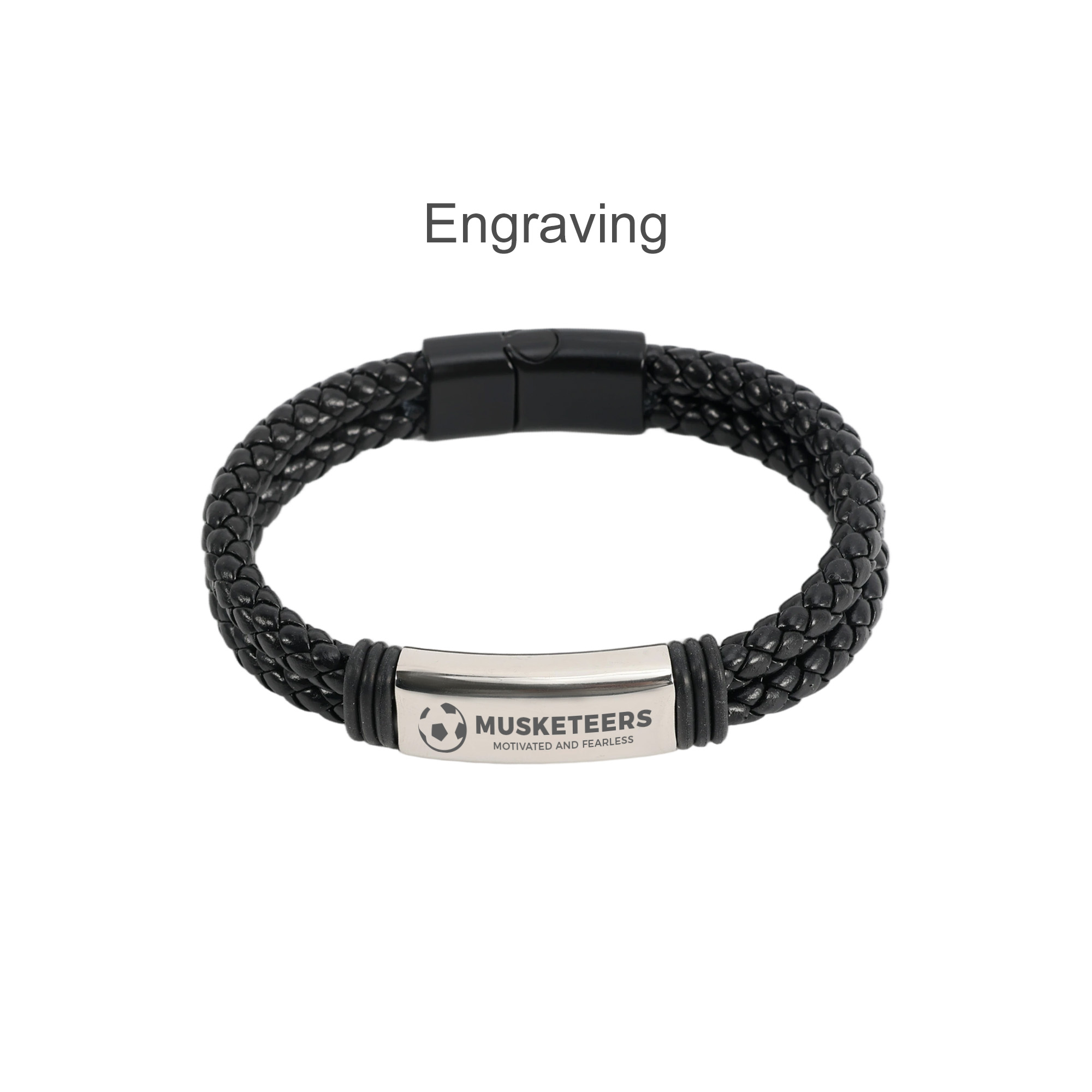 Double-row Braided Leather Bracelet - Image 6