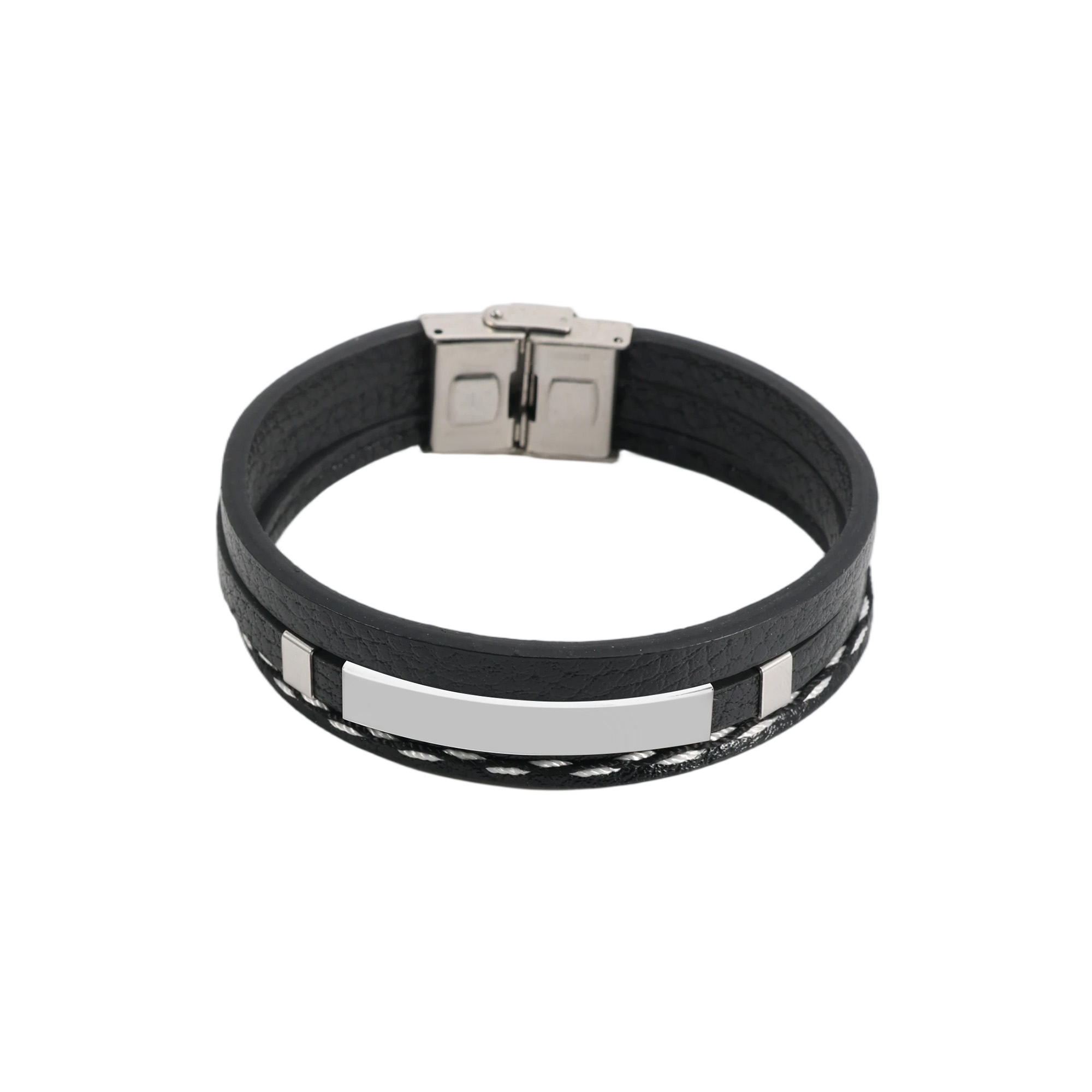 Multi-layer Braided Leather Bracelet - Image 2