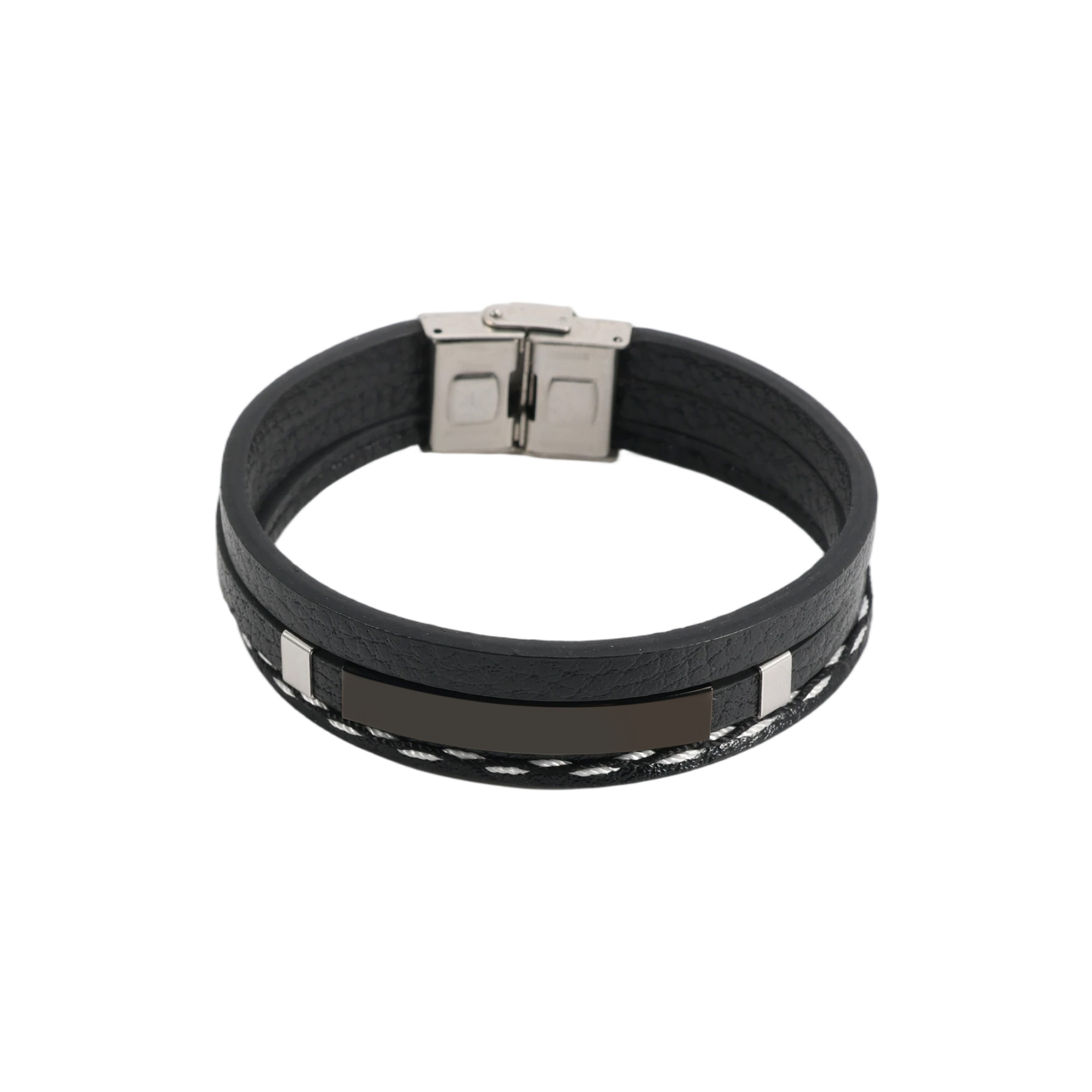 Multi-layer Braided Leather Bracelet - Image 3