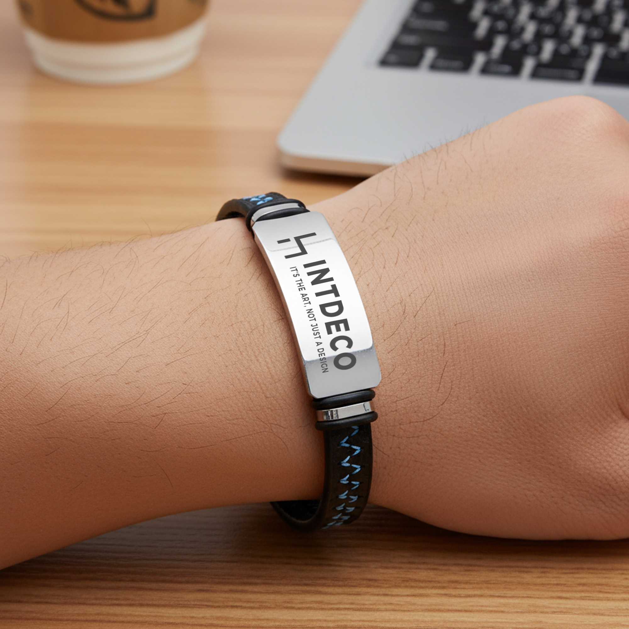 Engraved Leather Bracelet - Image 8