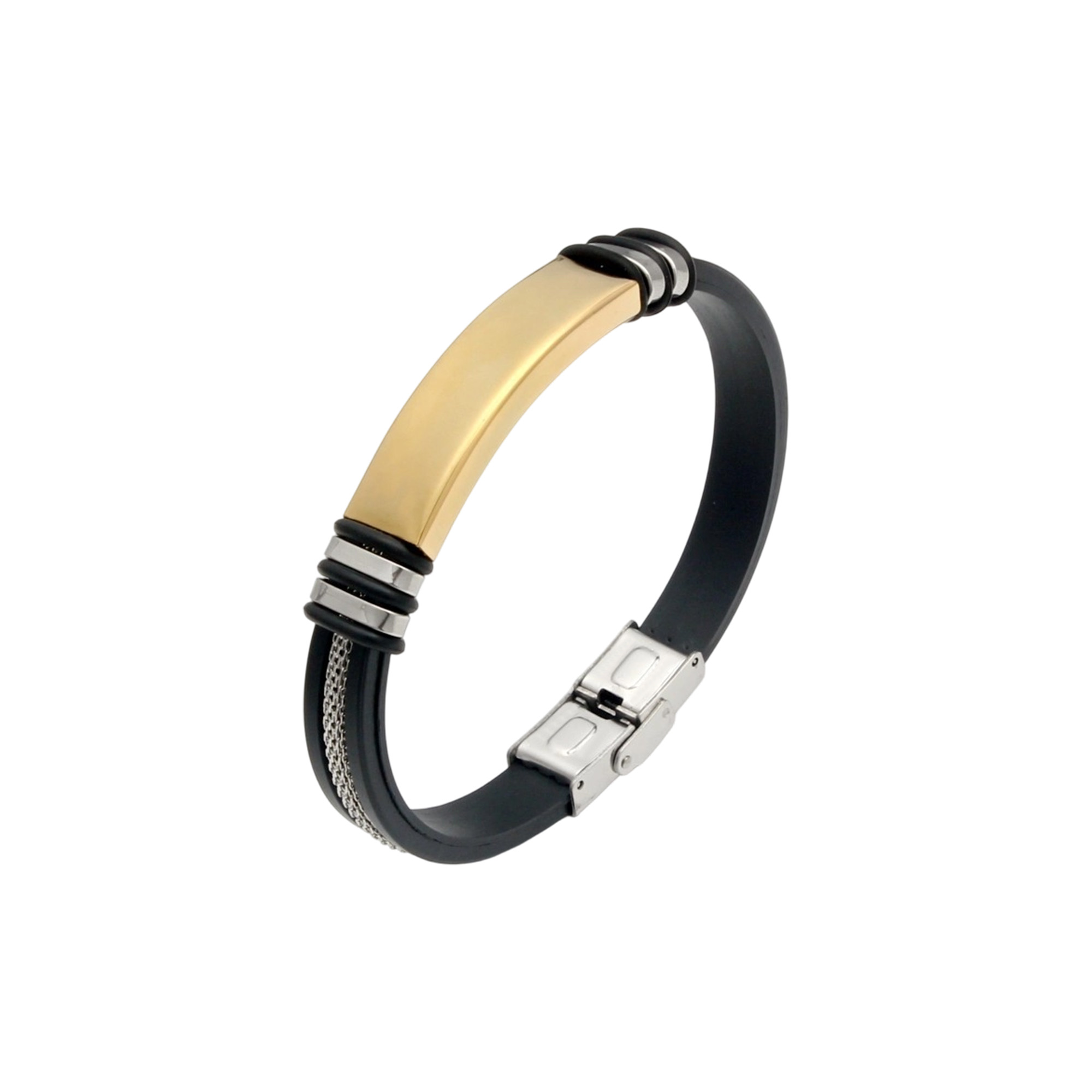Buckle Latch Silica Silver Bracelet - Image 4