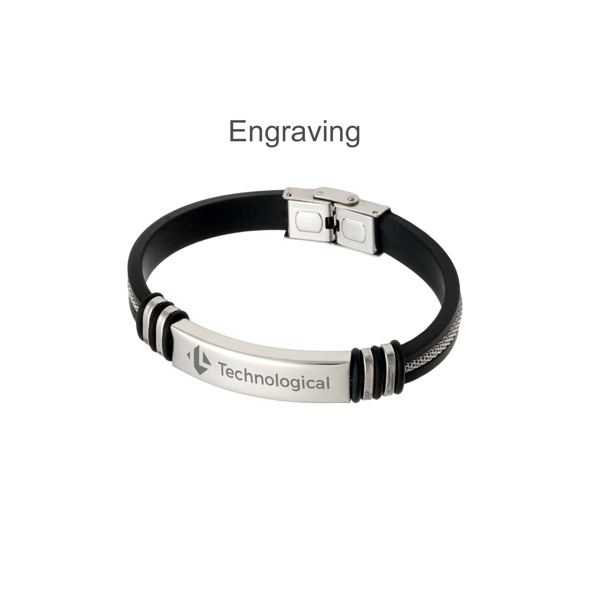 Buckle Latch Silica Silver Bracelet - Image 6