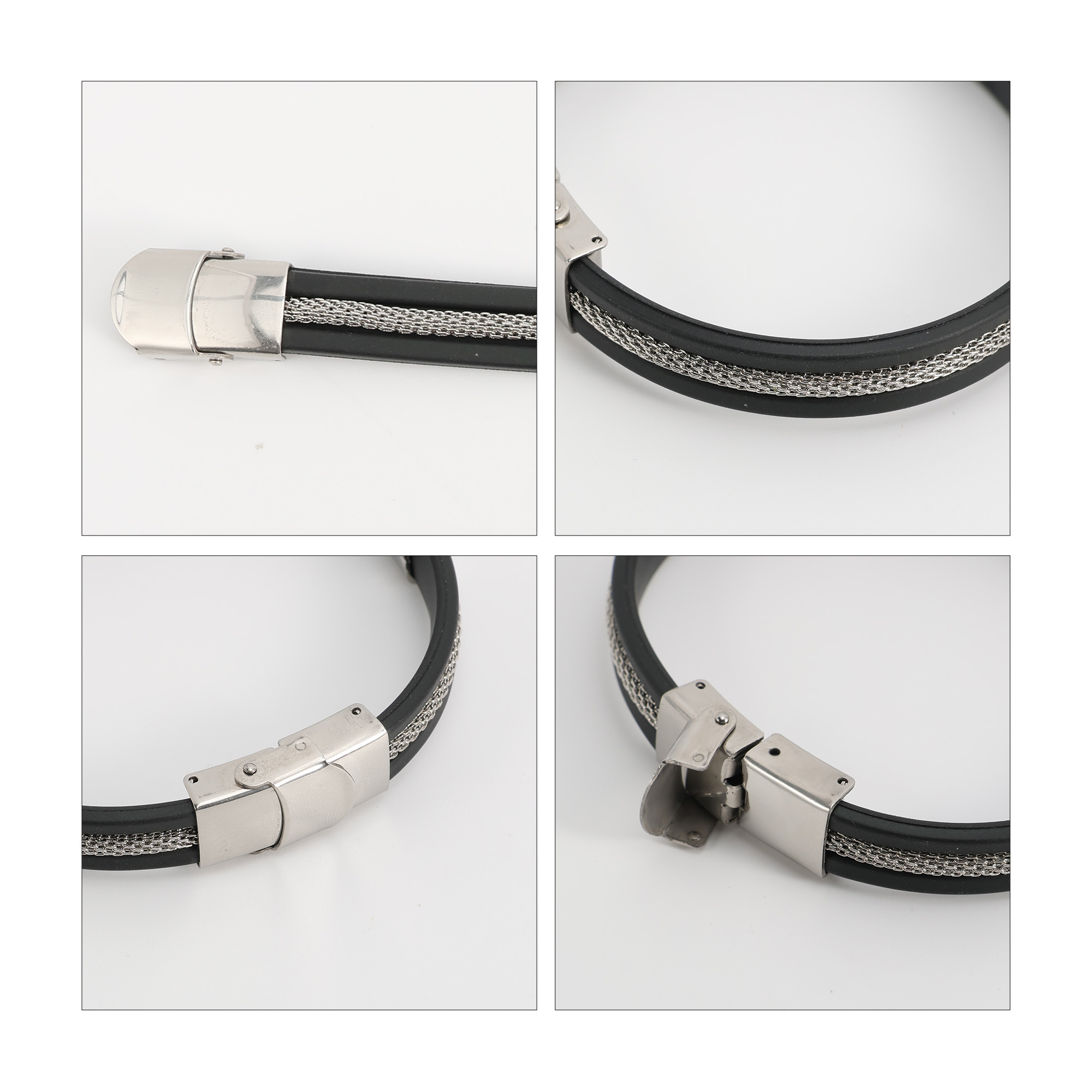 Buckle Latch Silica Silver Bracelet - Image 7
