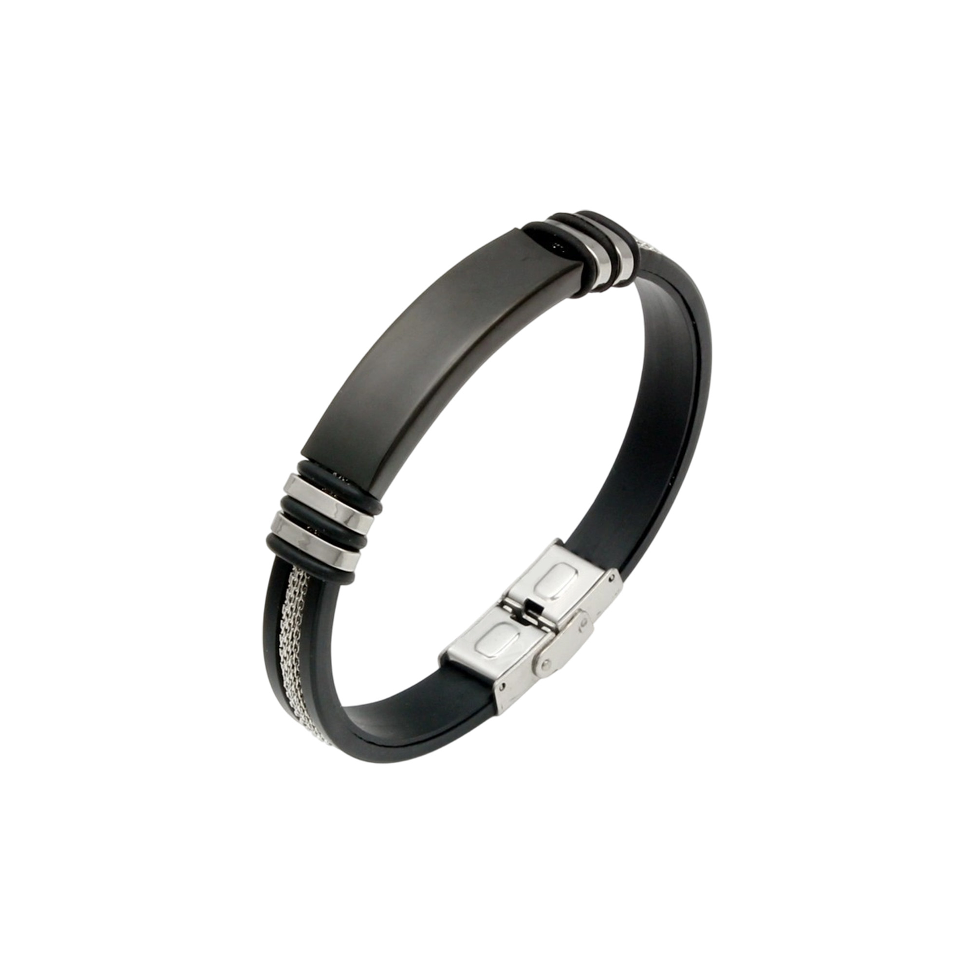 Buckle Latch Silica Silver Bracelet - Image 3