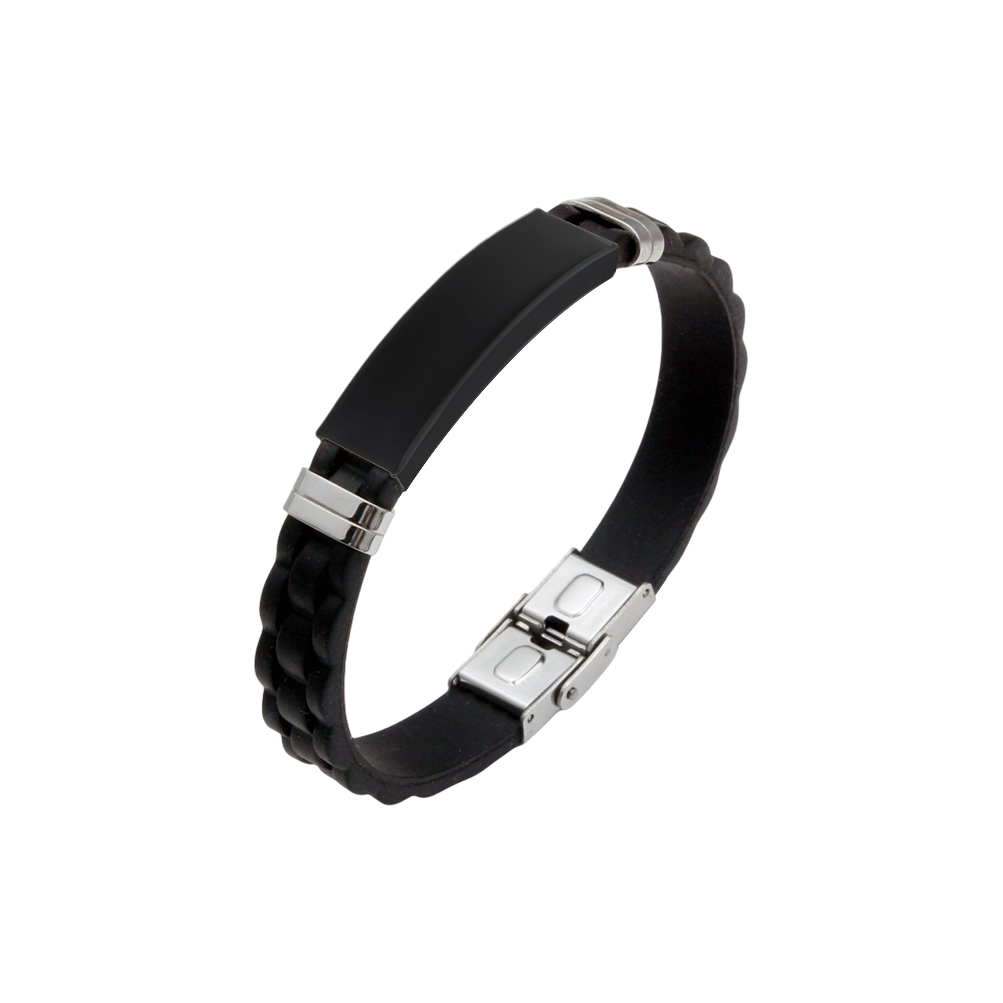 Stainless Steel Buckle Latch Bracelet - Image 3