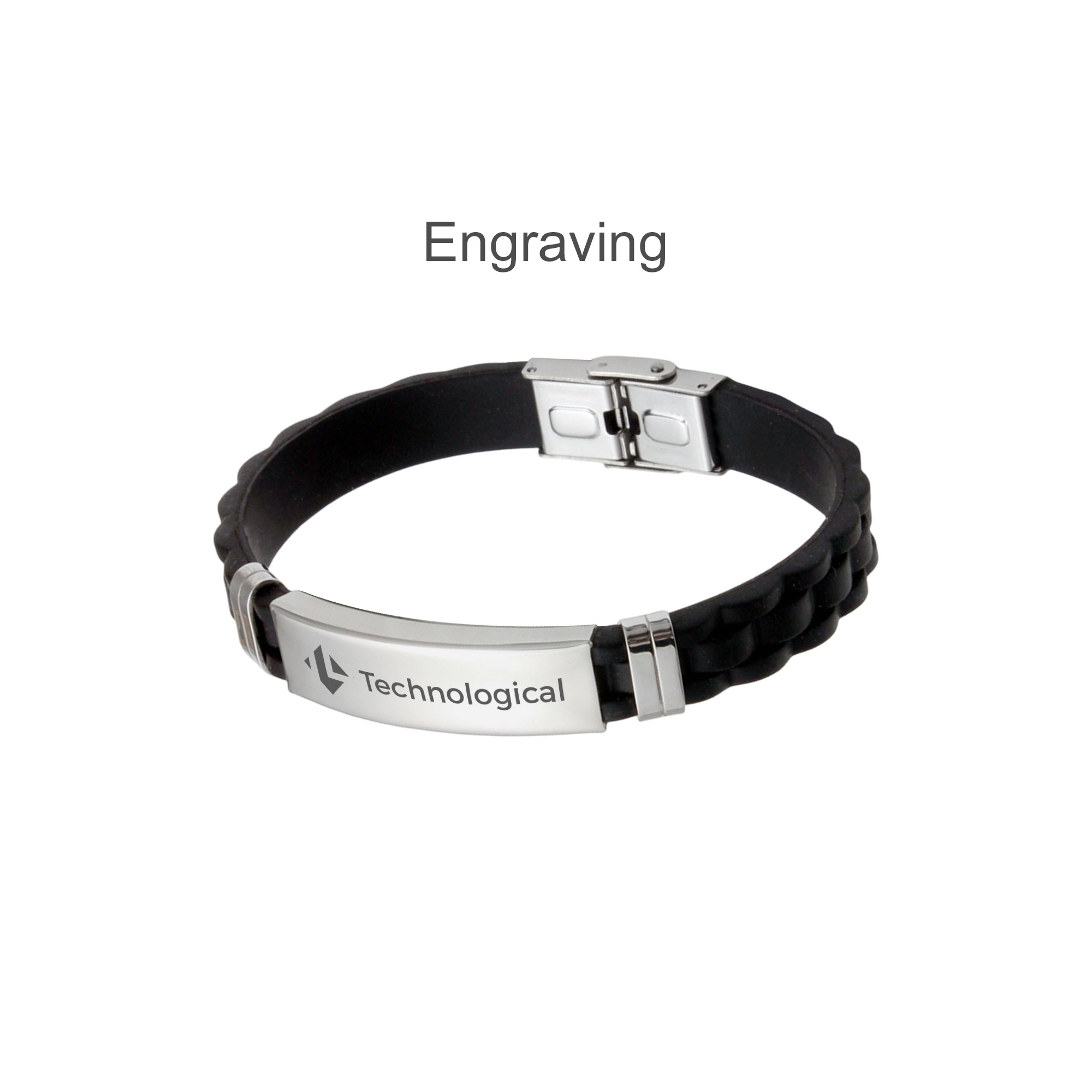 Stainless Steel Buckle Latch Bracelet - Image 6