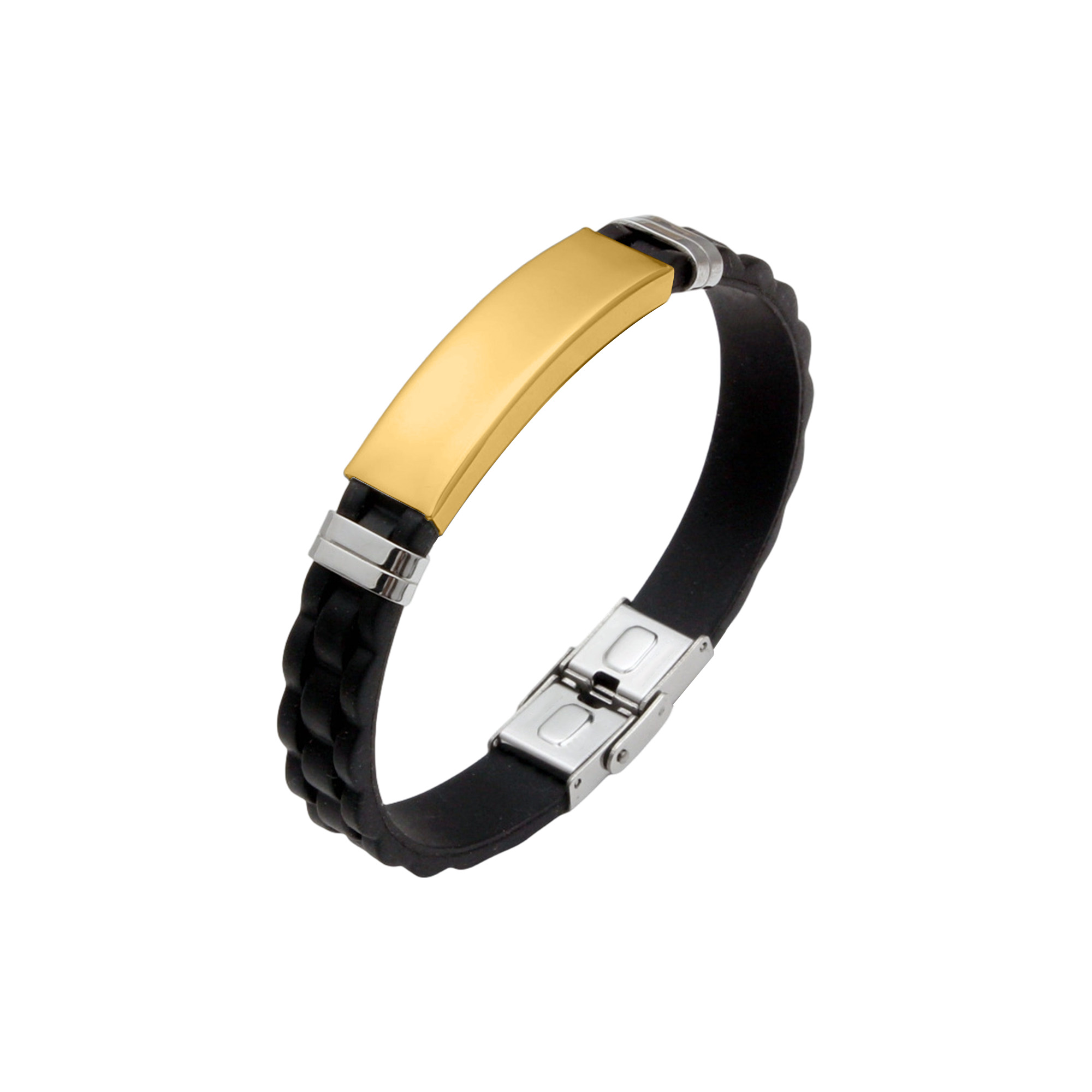 Stainless Steel Buckle Latch Bracelet - Image 4