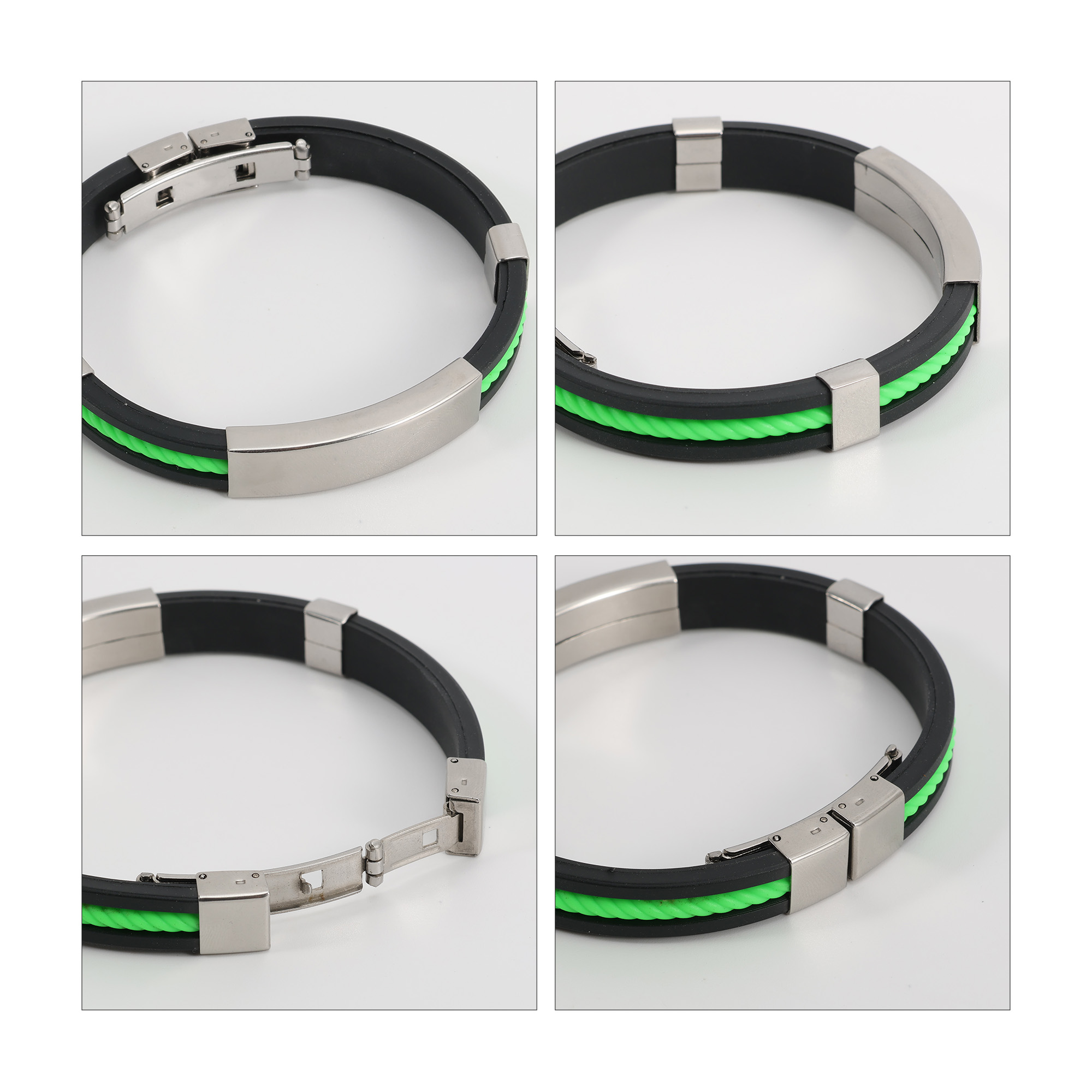 Glide Lock Clasp Colour Silica Bracelet - Image 7