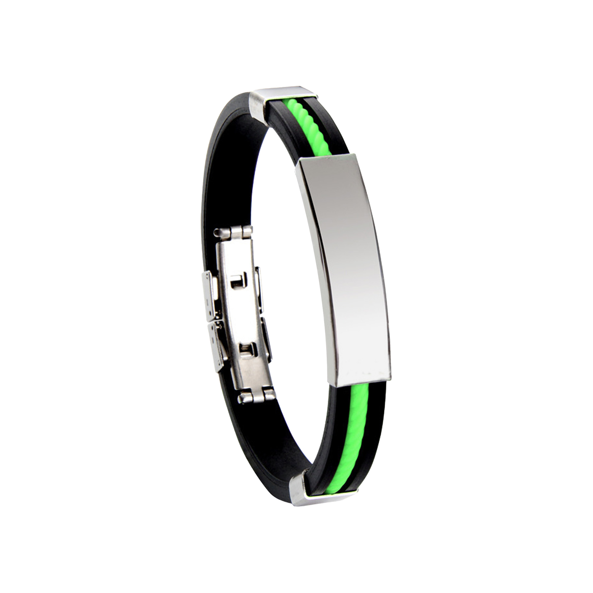 Glide Lock Clasp Colour Silica Bracelet - Image 2