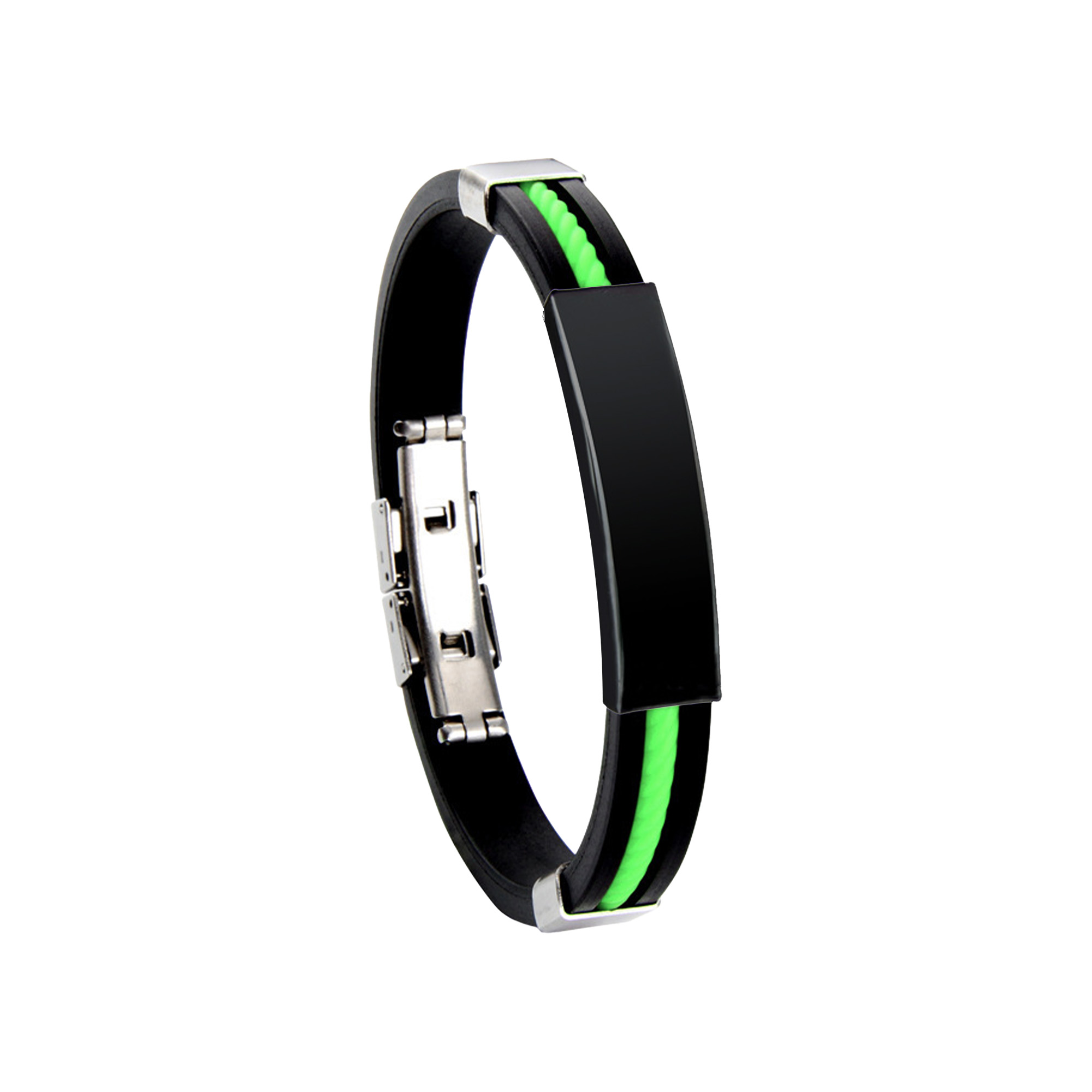 Glide Lock Clasp Colour Silica Bracelet - Image 3