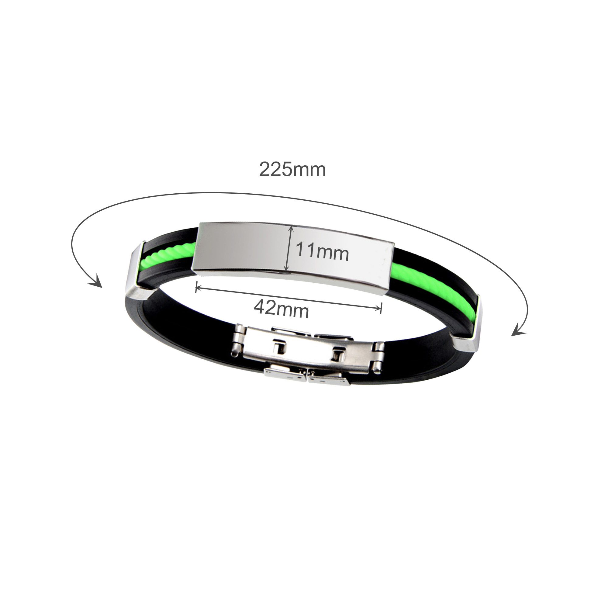 Glide Lock Clasp Colour Silica Bracelet - Image 5