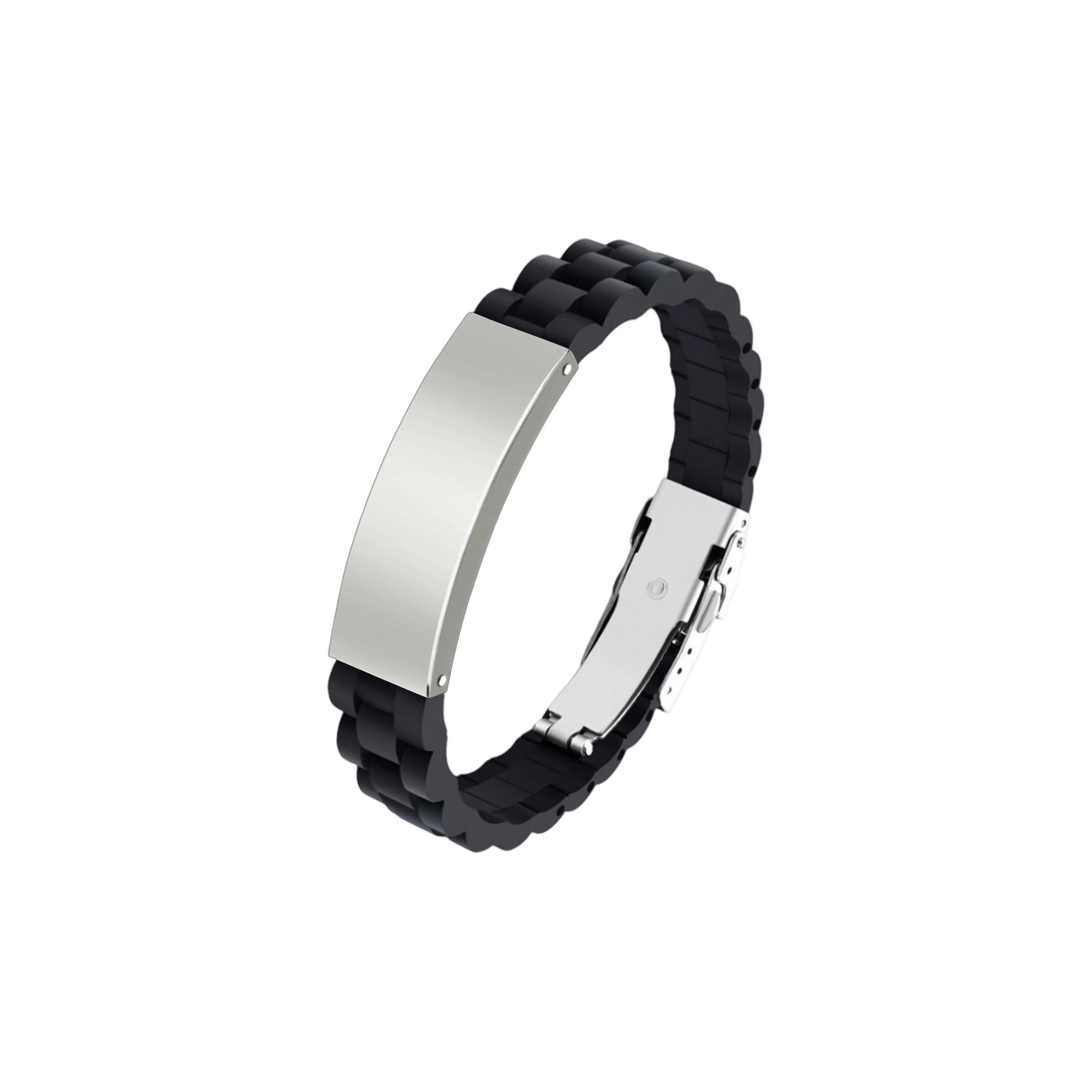 Folding Lock Clasp Metal Silica Bracelet - Image 2