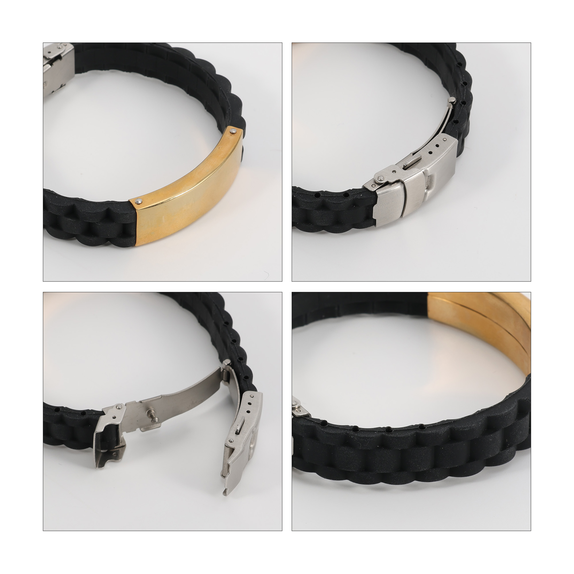 Folding Lock Clasp Metal Silica Bracelet - Image 7