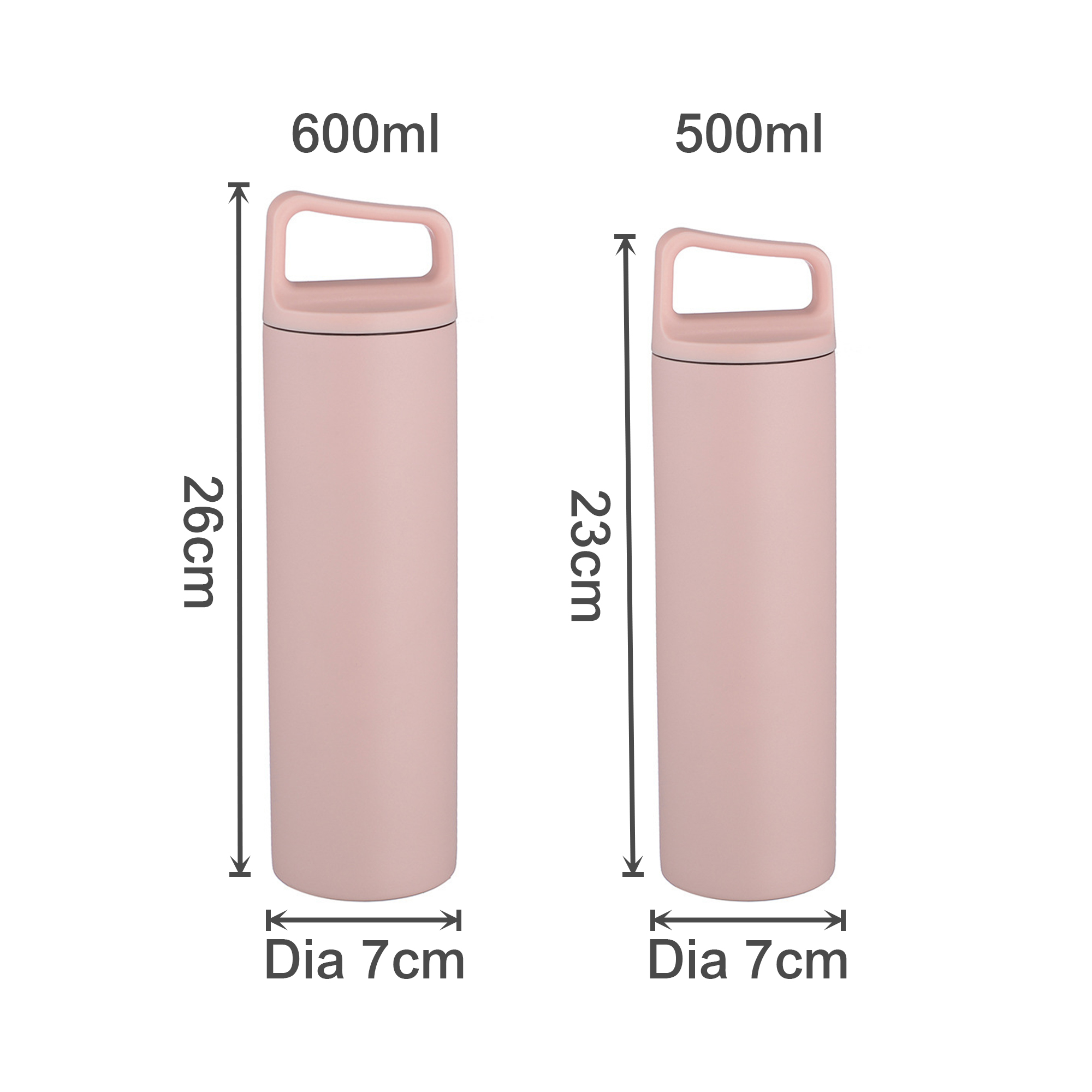 500ML/600ML Stainless Steel Vacuum Thermal Bottle with Handle - Image 12