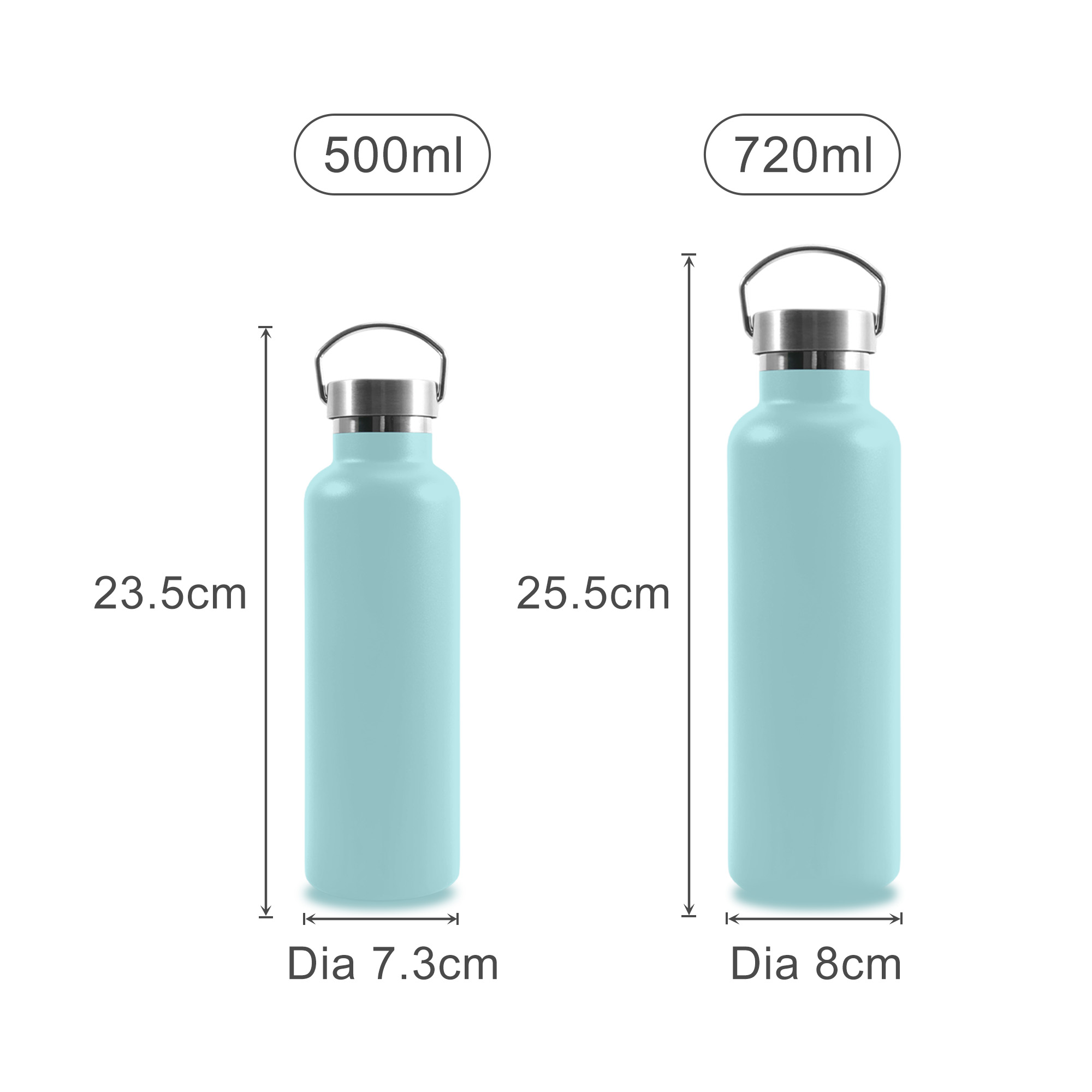 500ML/720ML RCS Recycled Stainless steel Insulated Bottle - Image 9
