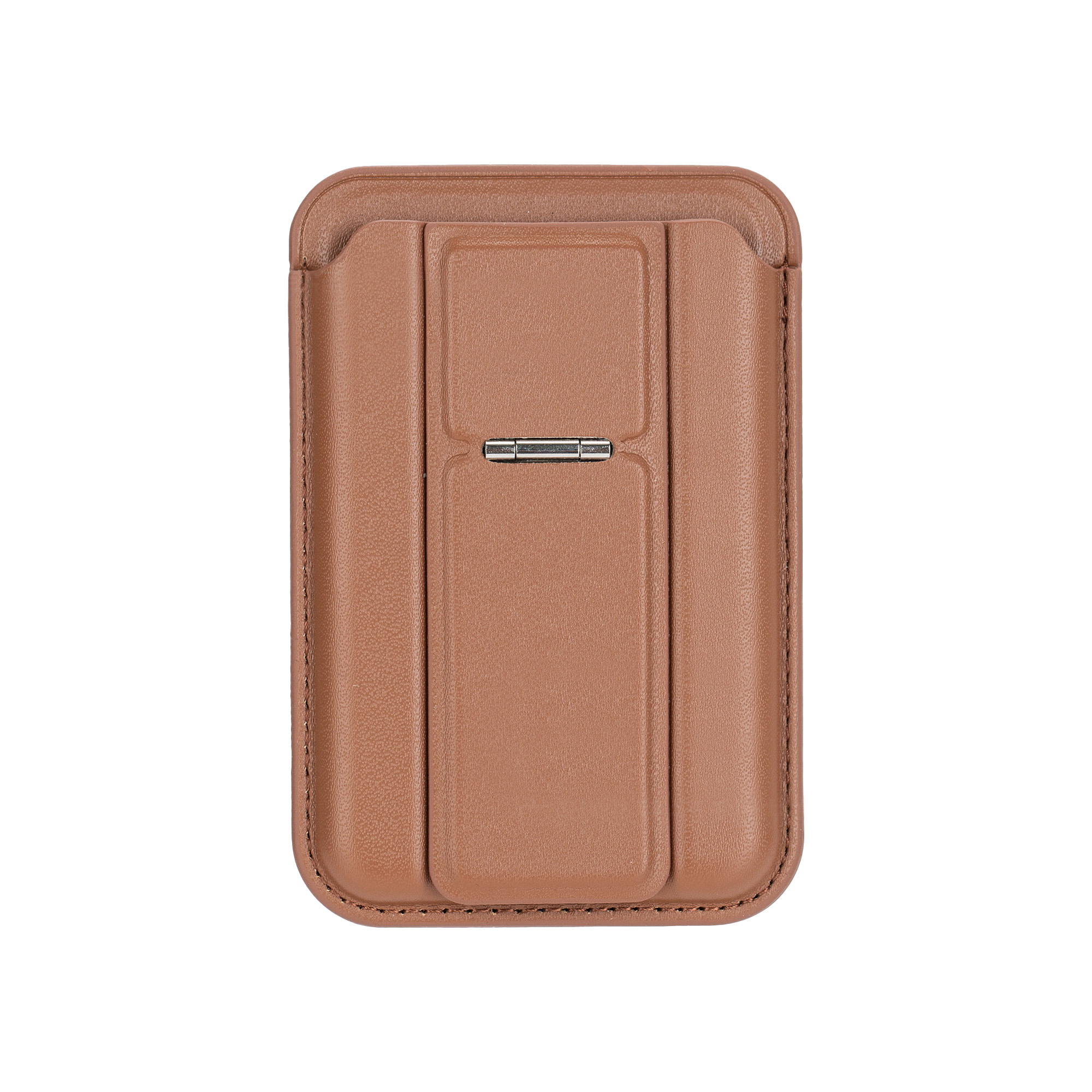 PU Magnetic Card Holder with Phone Stand - Image 5