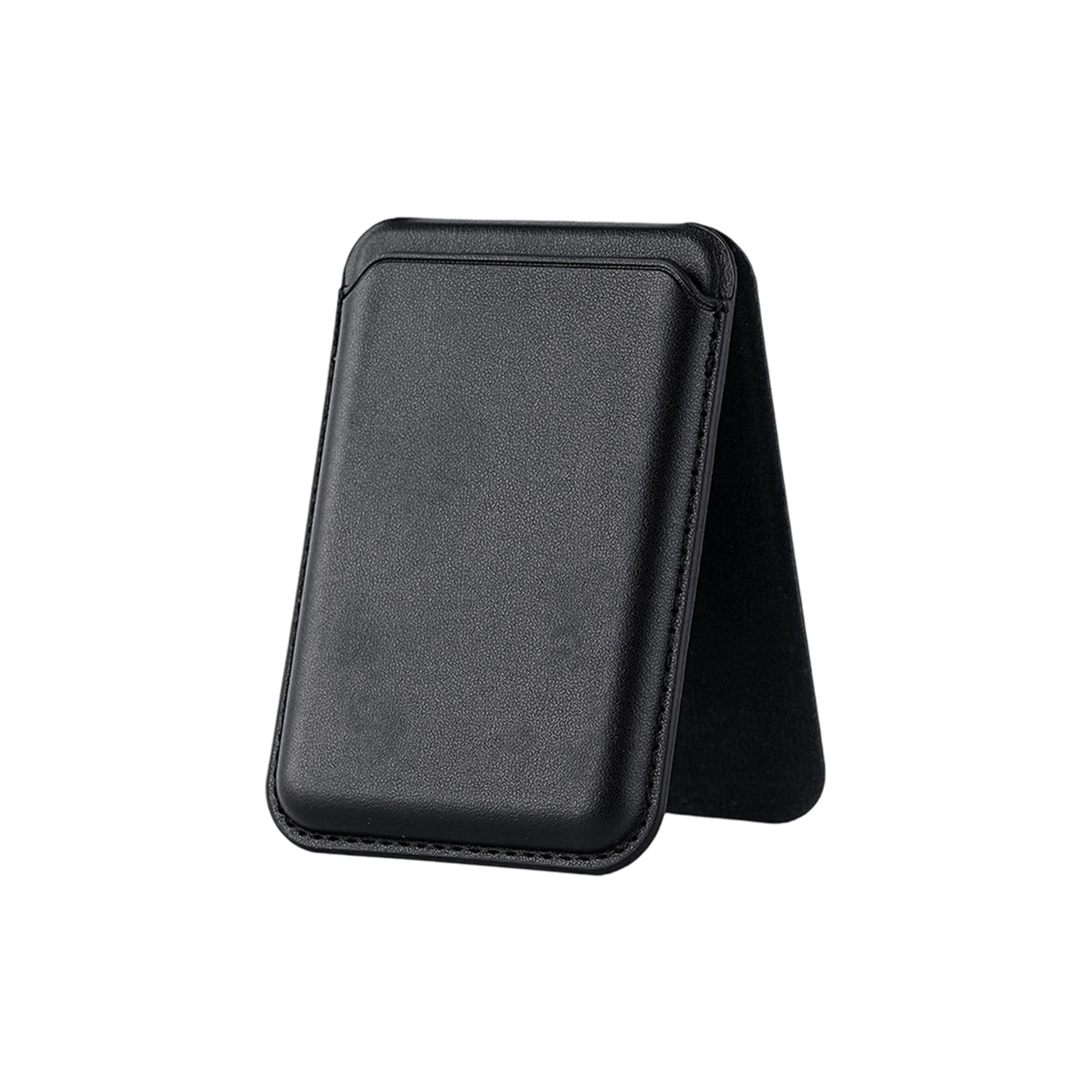 PU Foldable Magnetic Card Holder with Phone Stand - Image 2