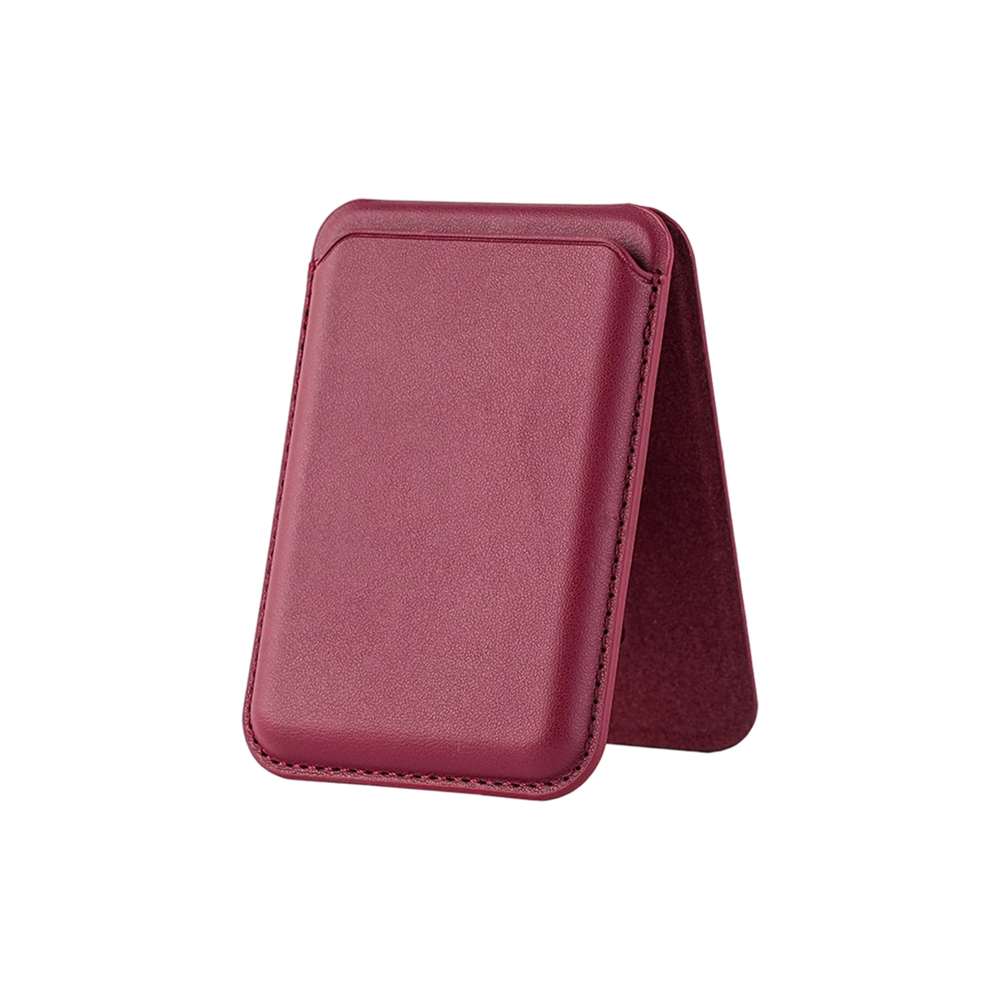 PU Foldable Magnetic Card Holder with Phone Stand - Image 4