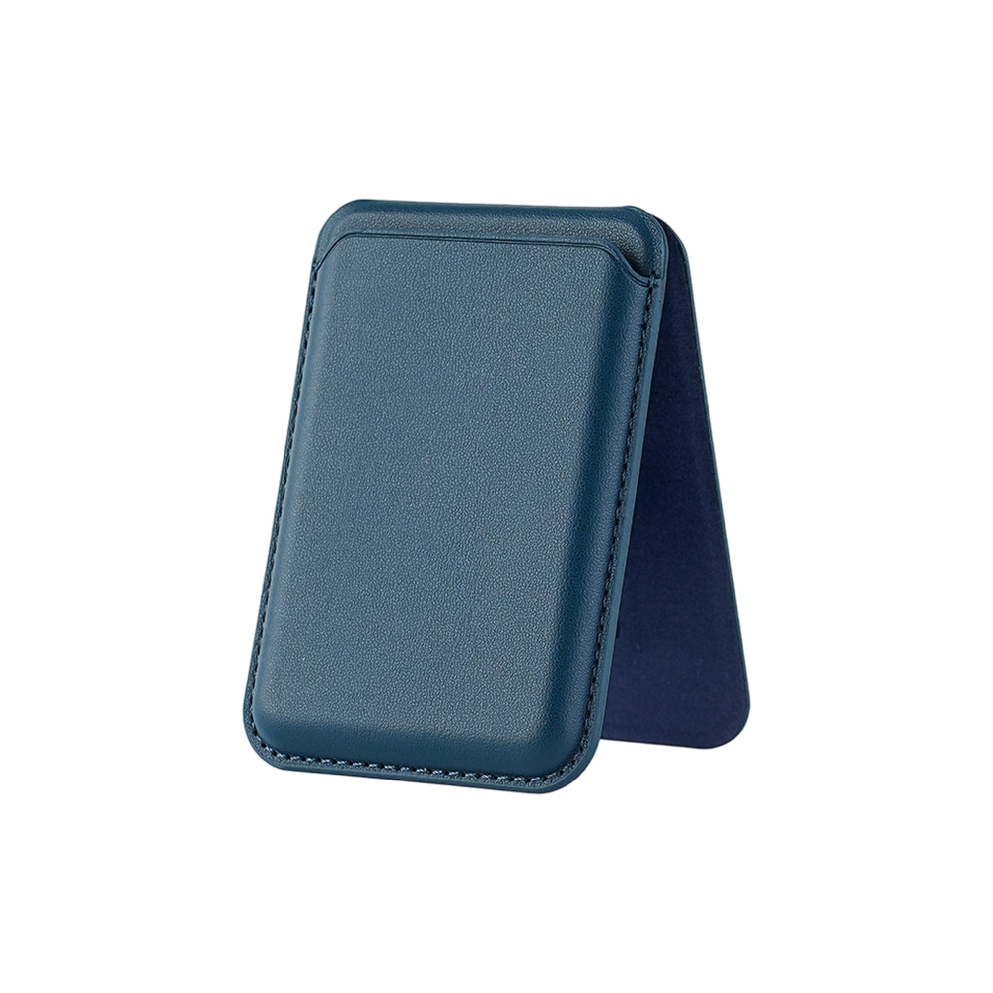 PU Foldable Magnetic Card Holder with Phone Stand - Image 6