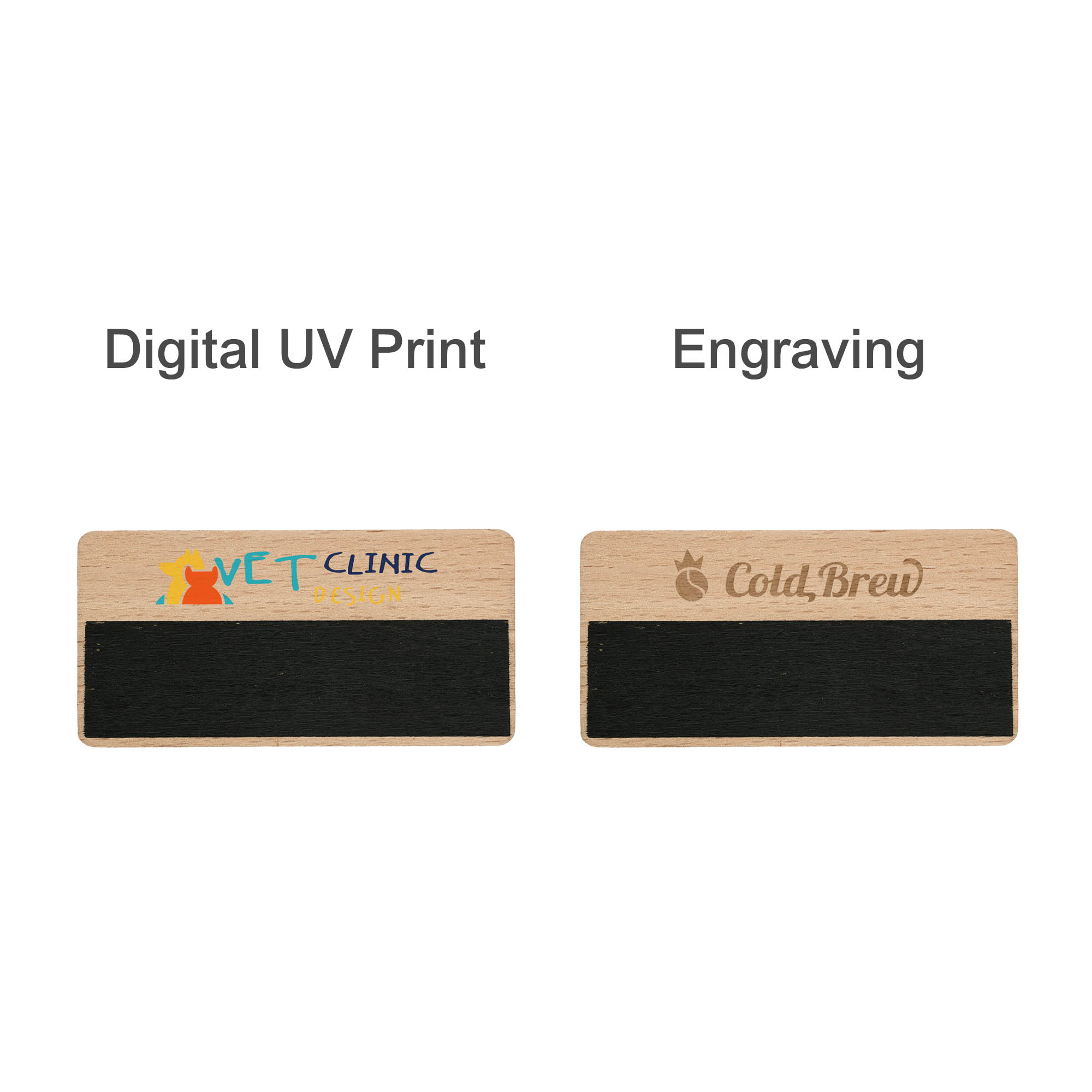 Erasable Wooden Chalkboard Name Badge - Image 4