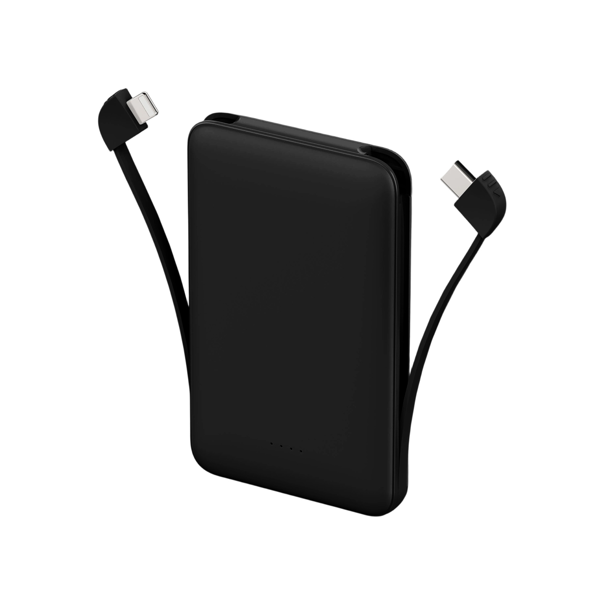 5000mAh Slim Power Bank with Charging Cable - Image 2