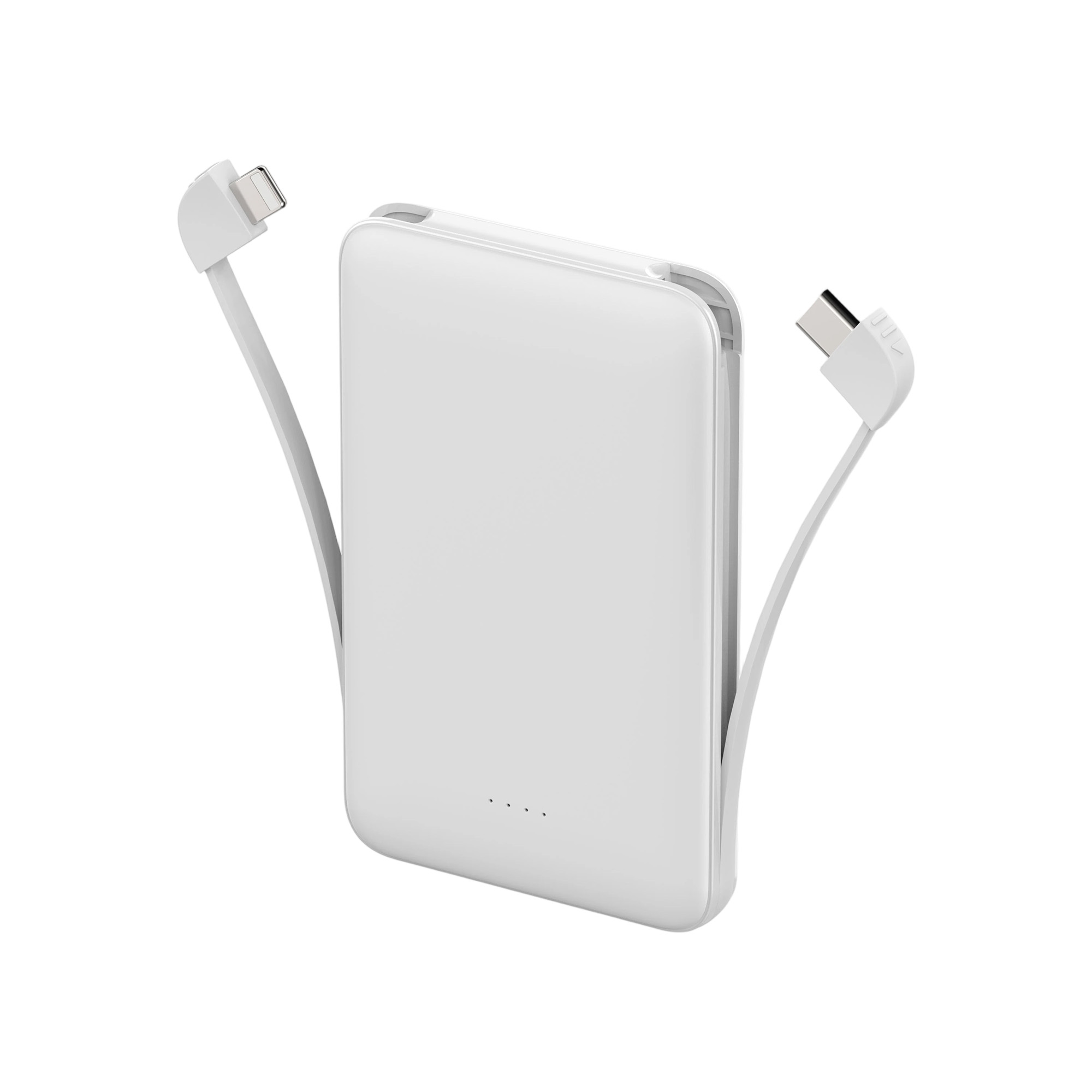 5000mAh Slim Power Bank with Charging Cable - Image 3